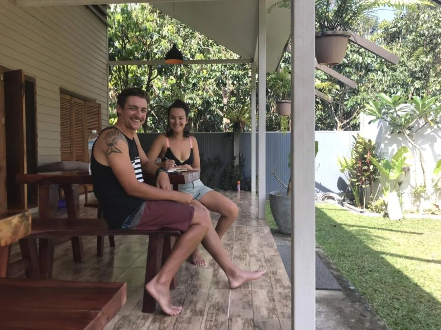 Balcony/Terrace in Baan Hinlad Home and Hostel