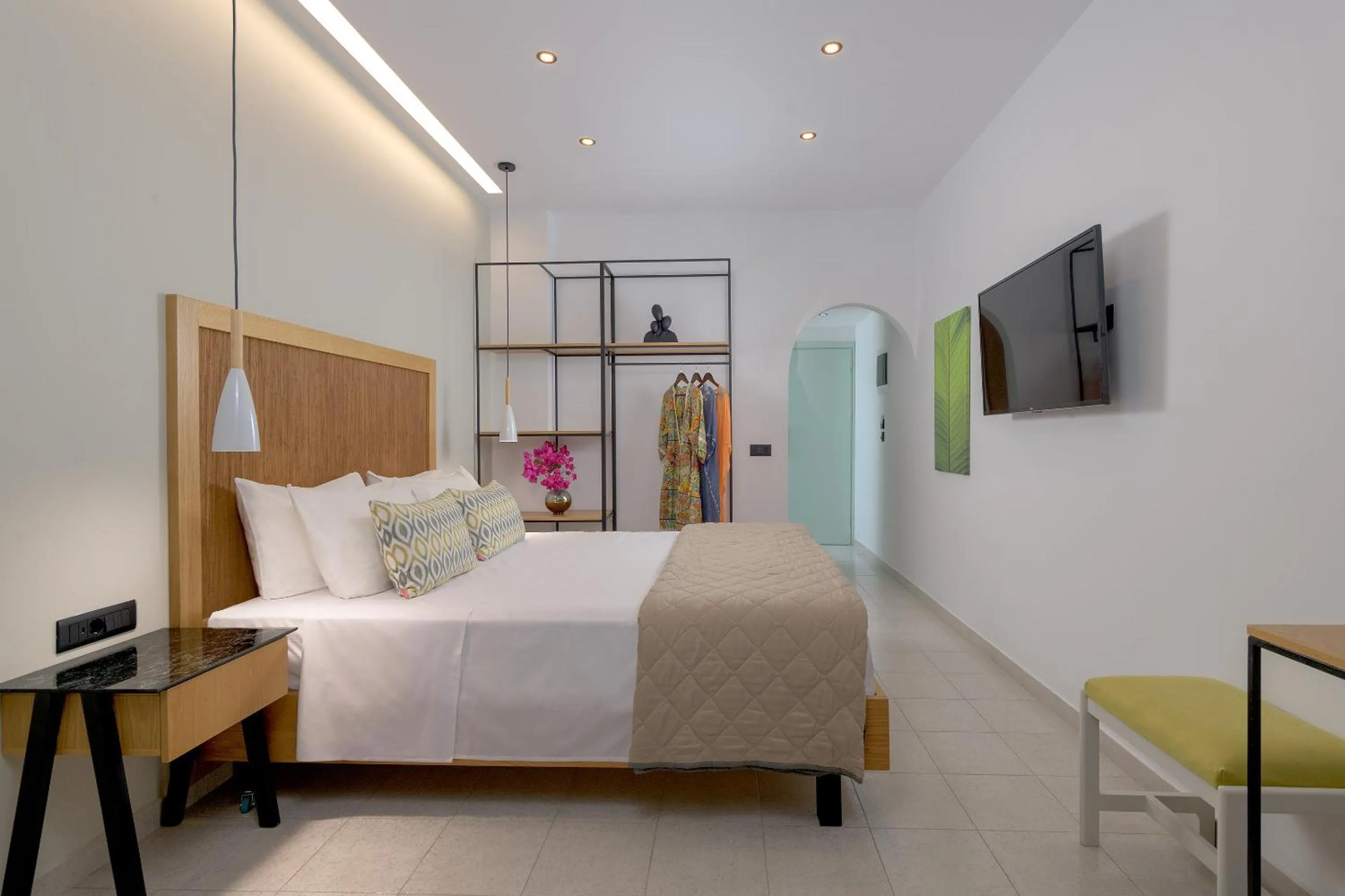 Bed in Nirvana Beach Hotel