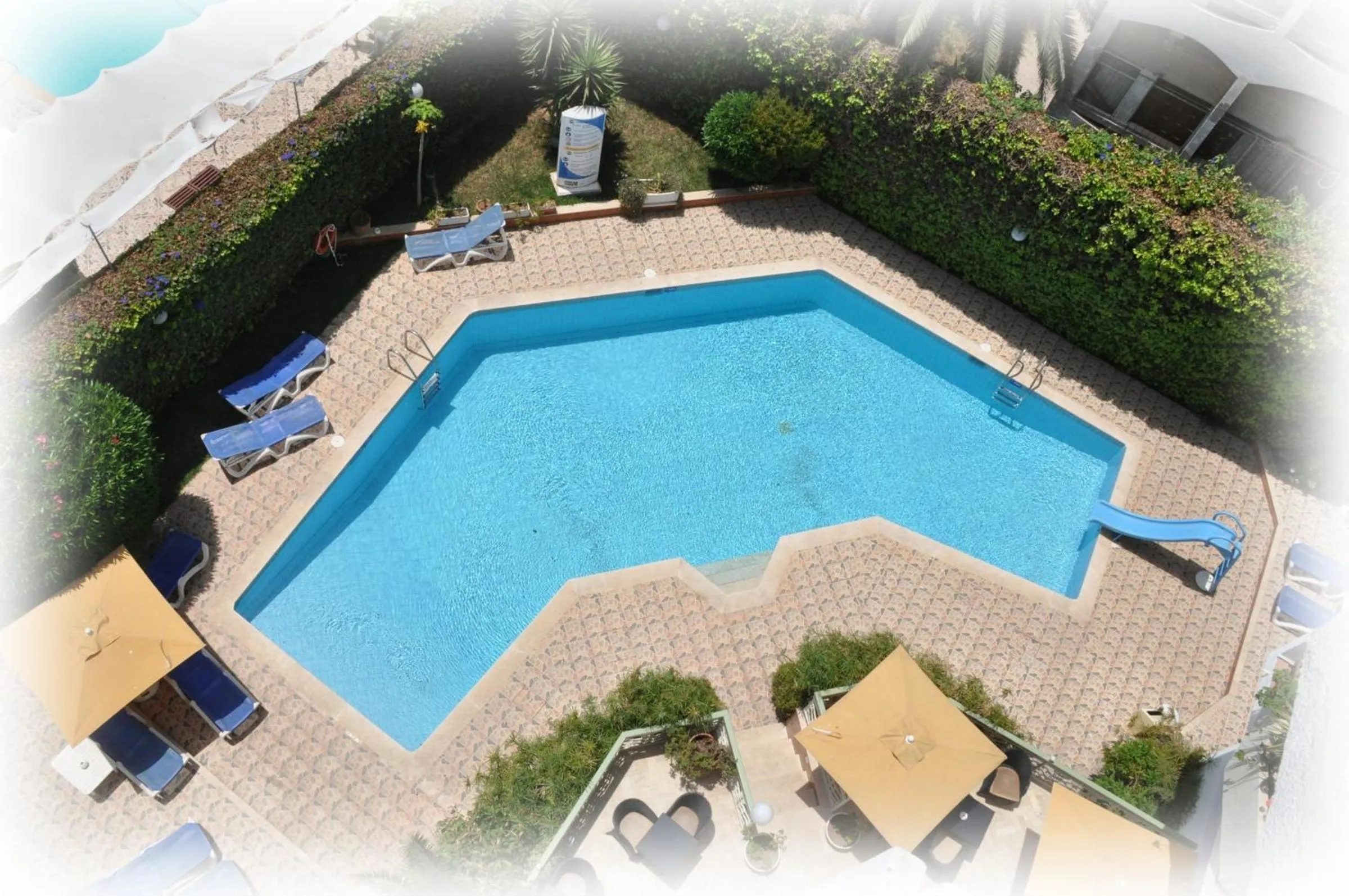 Pool view in Hotel Aferni