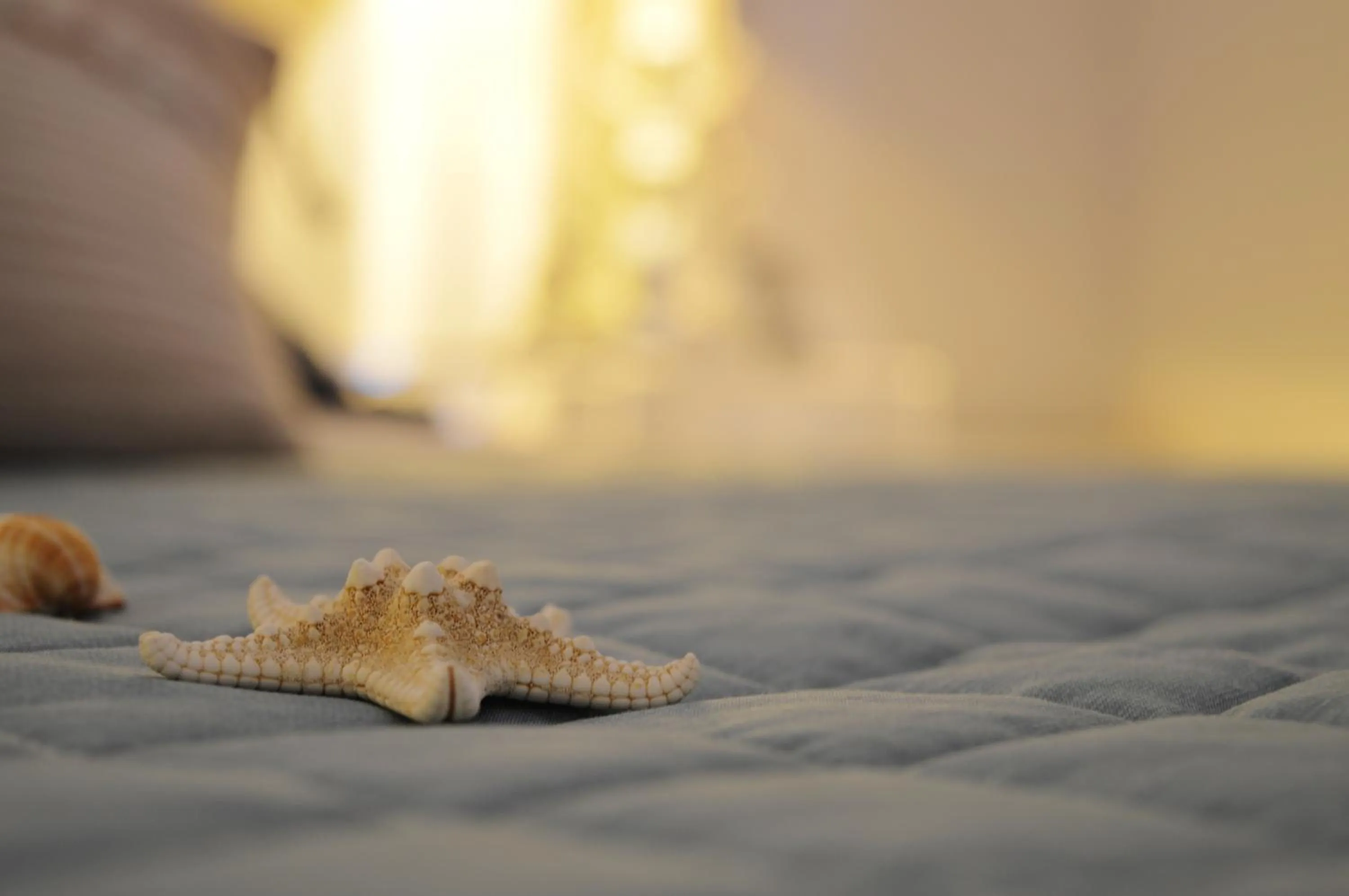 Decorative detail, Bed in Stella Maris suite relax