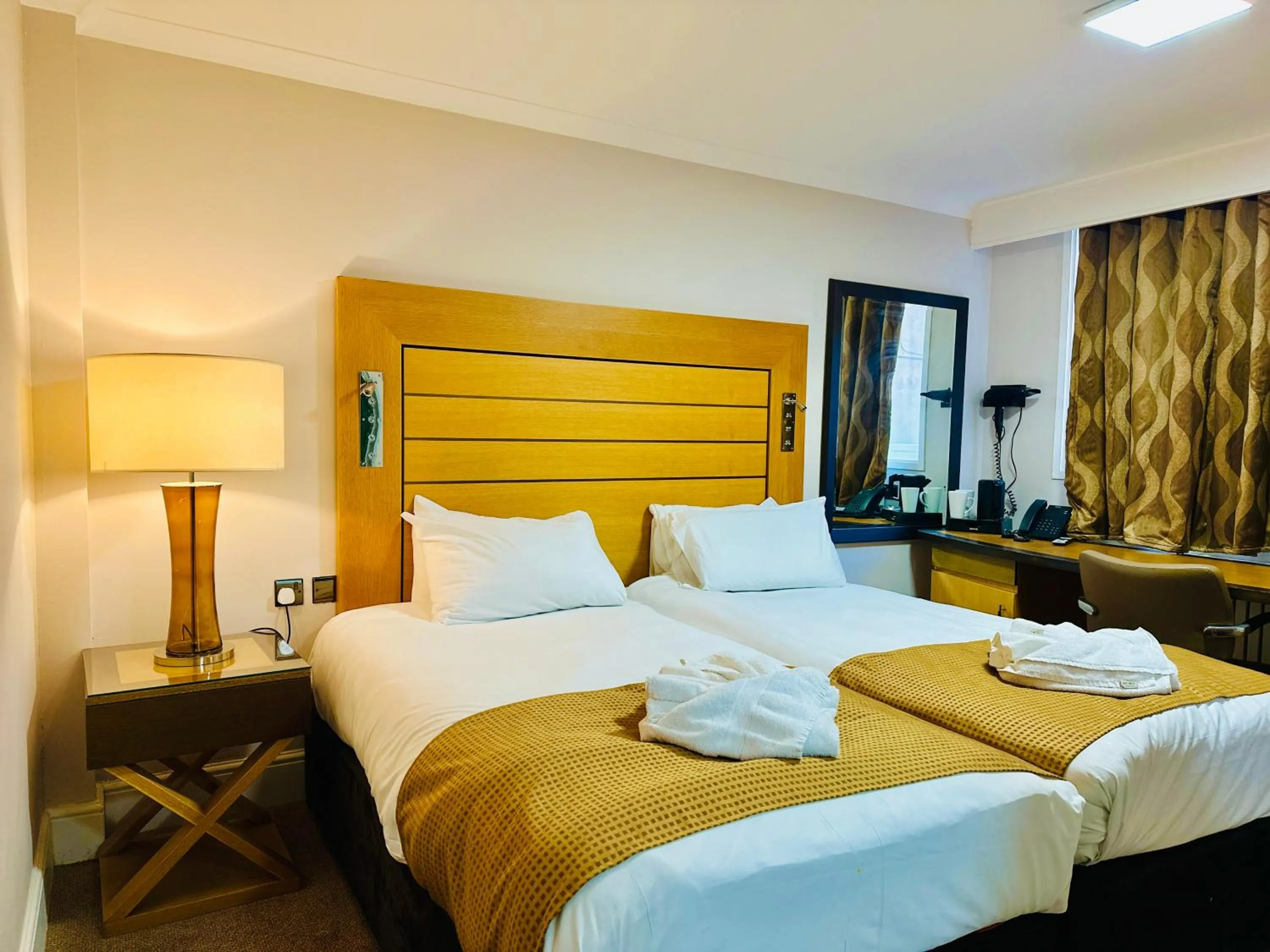 Bedroom, Bed in Crown Hotel - Stone, Near Stoke-On-Trent by OYO