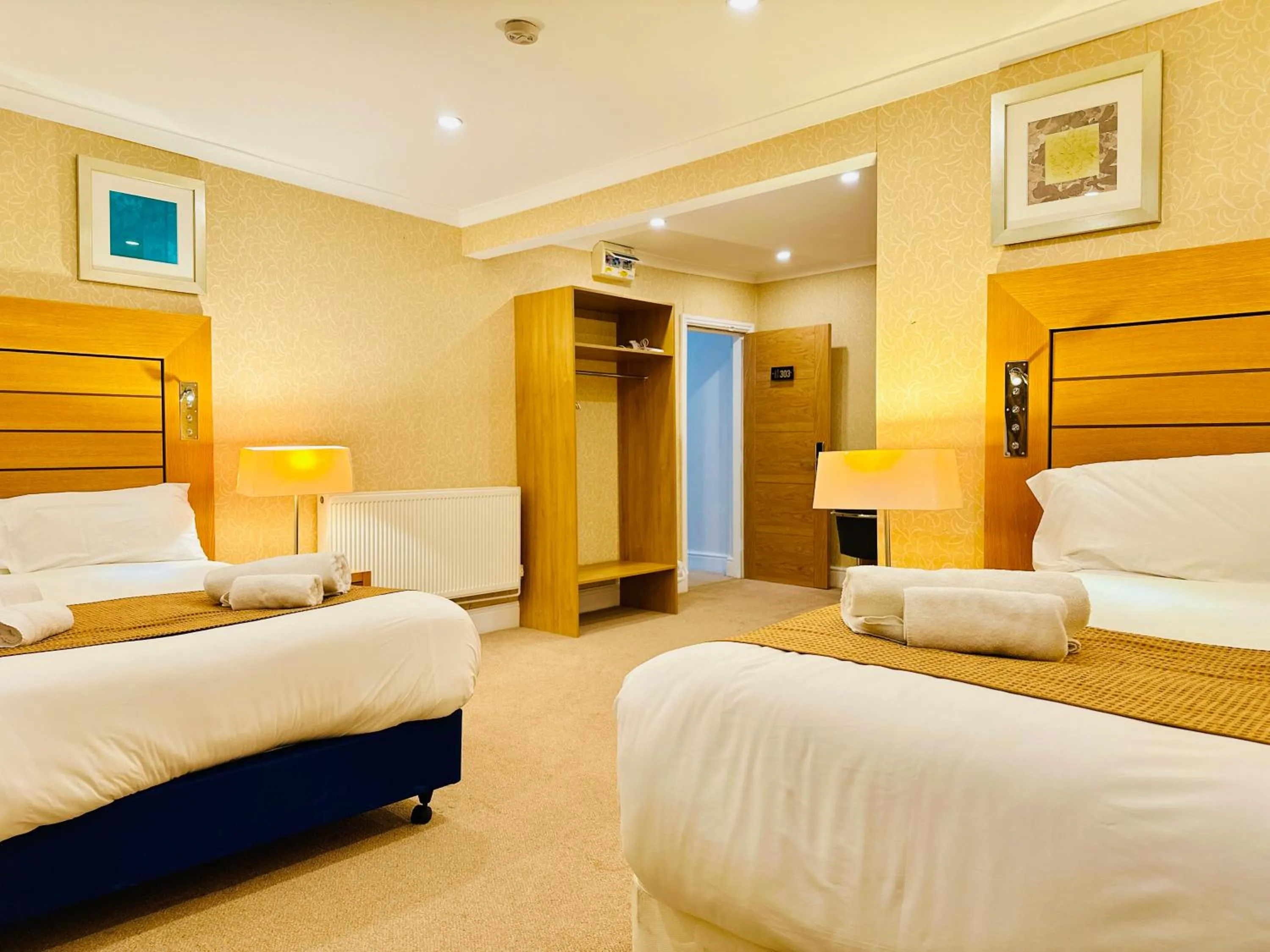 Bedroom, Bed in Crown Hotel - Stone, Near Stoke-On-Trent by OYO