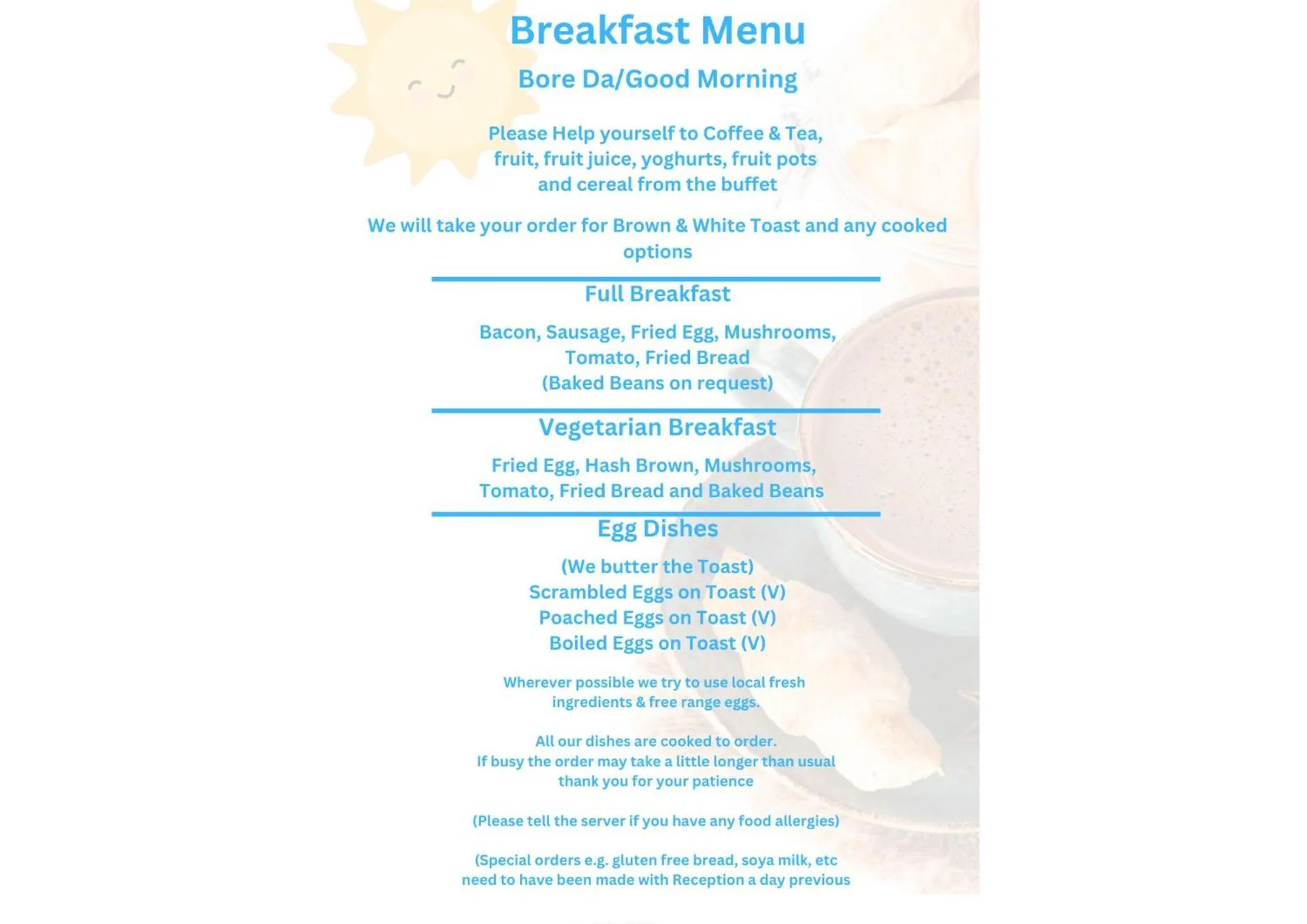 Breakfast in Spilman Hotel