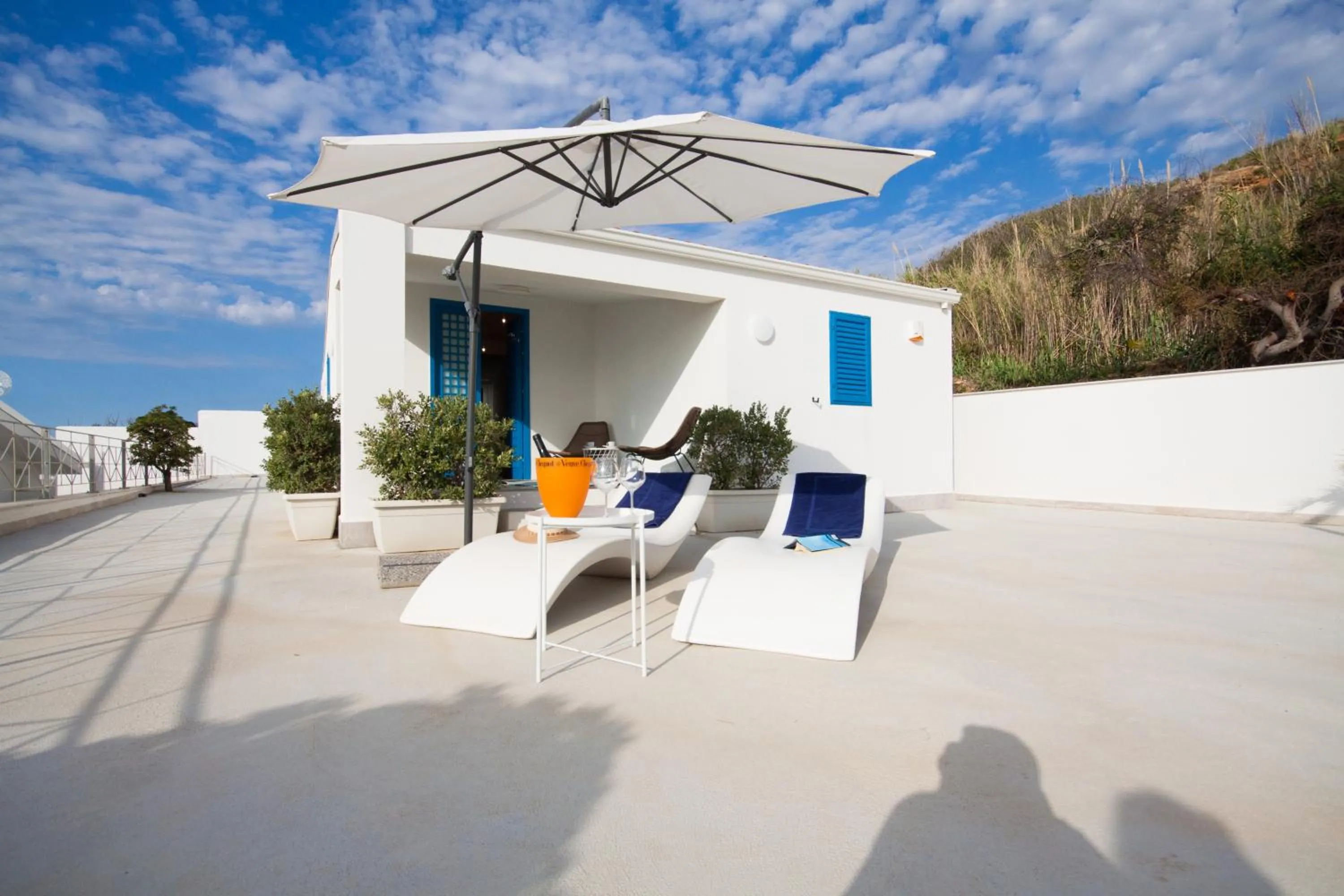 Patio in Marina Beach Resort by Le Dhome Sicily