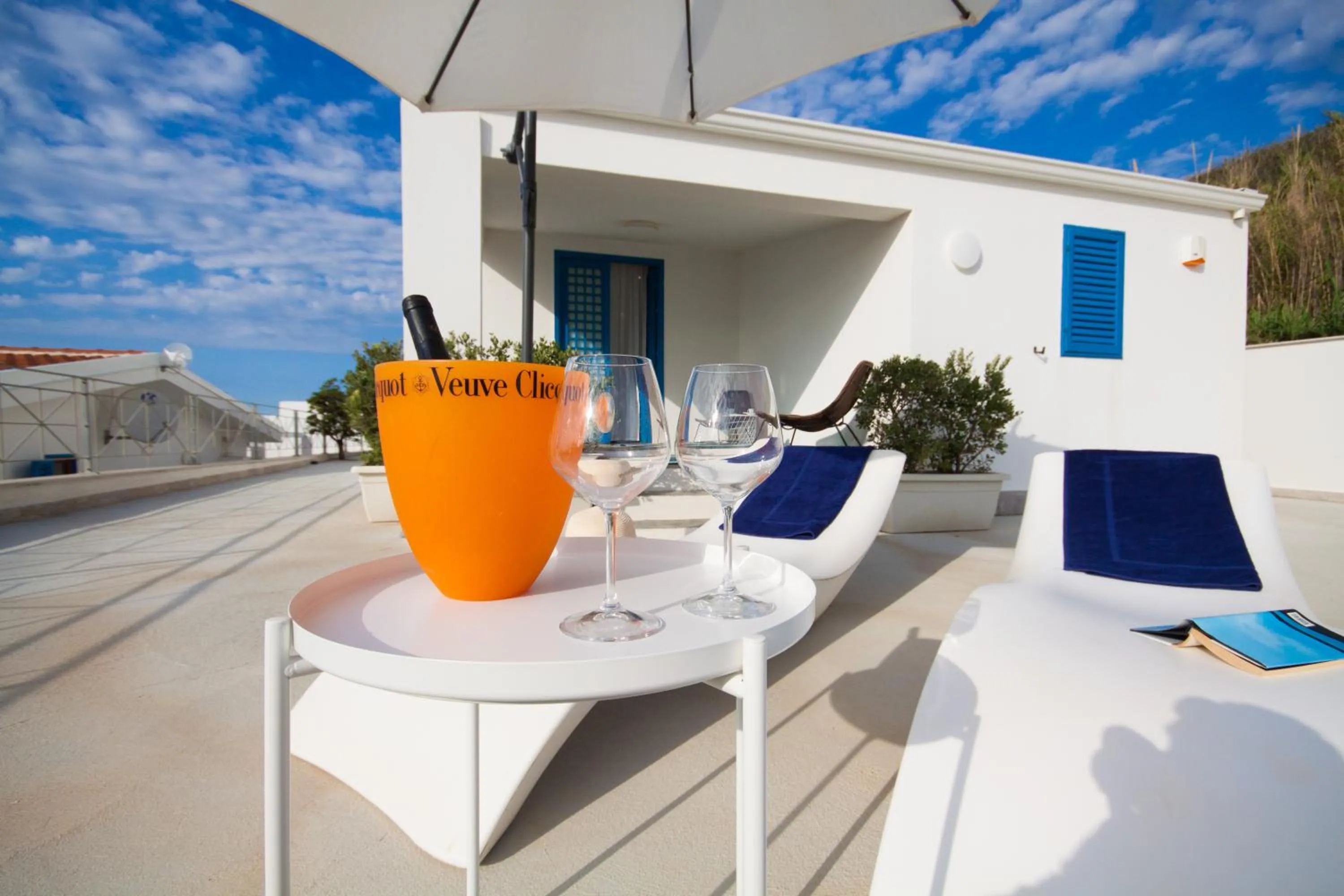 Patio in Marina Beach Resort by Le Dhome Sicily