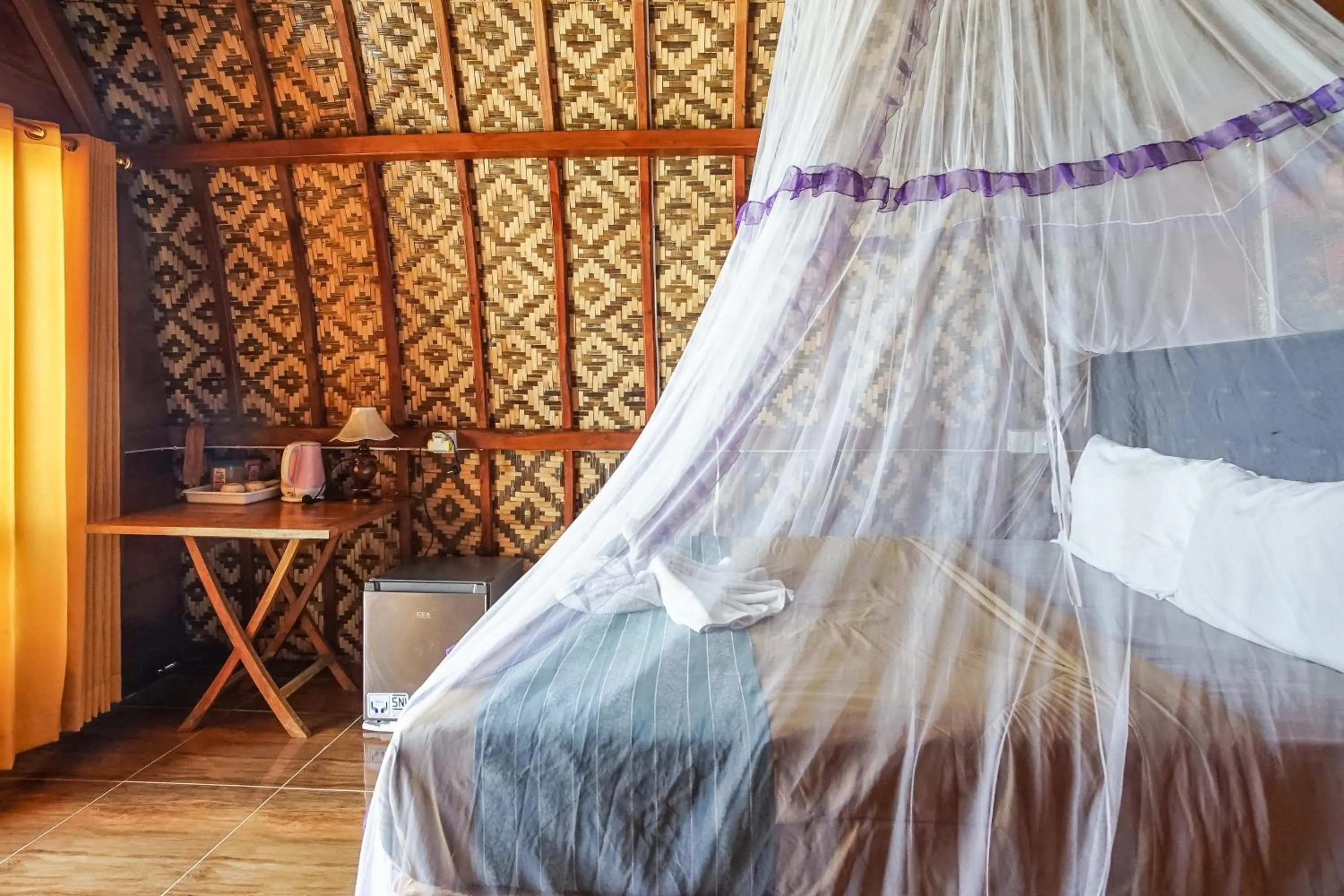 Bed in Road Beach Villa