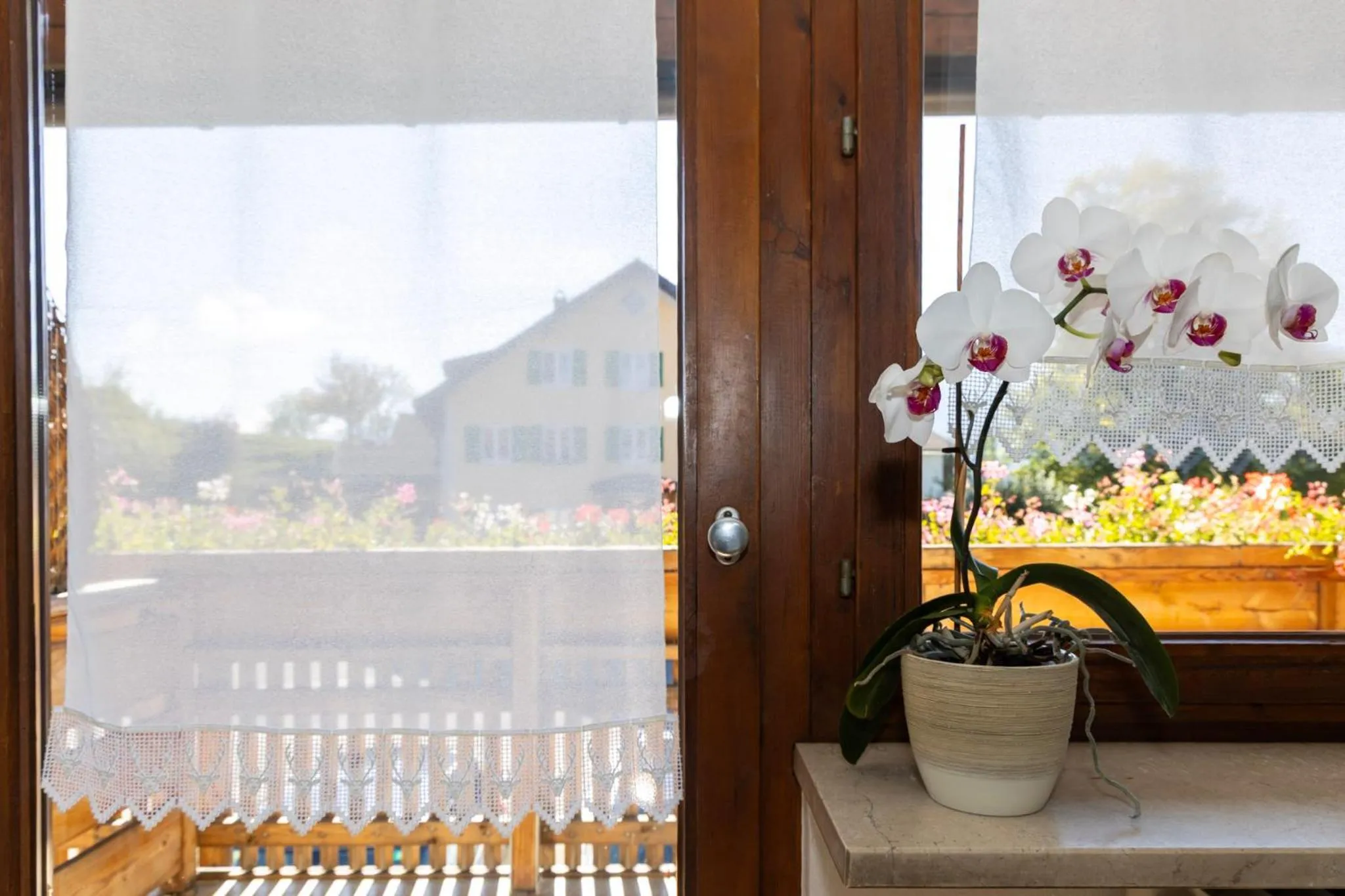 View (from property/room) in Goldiger Hirsch B&B mit Gemeinschaftsküche