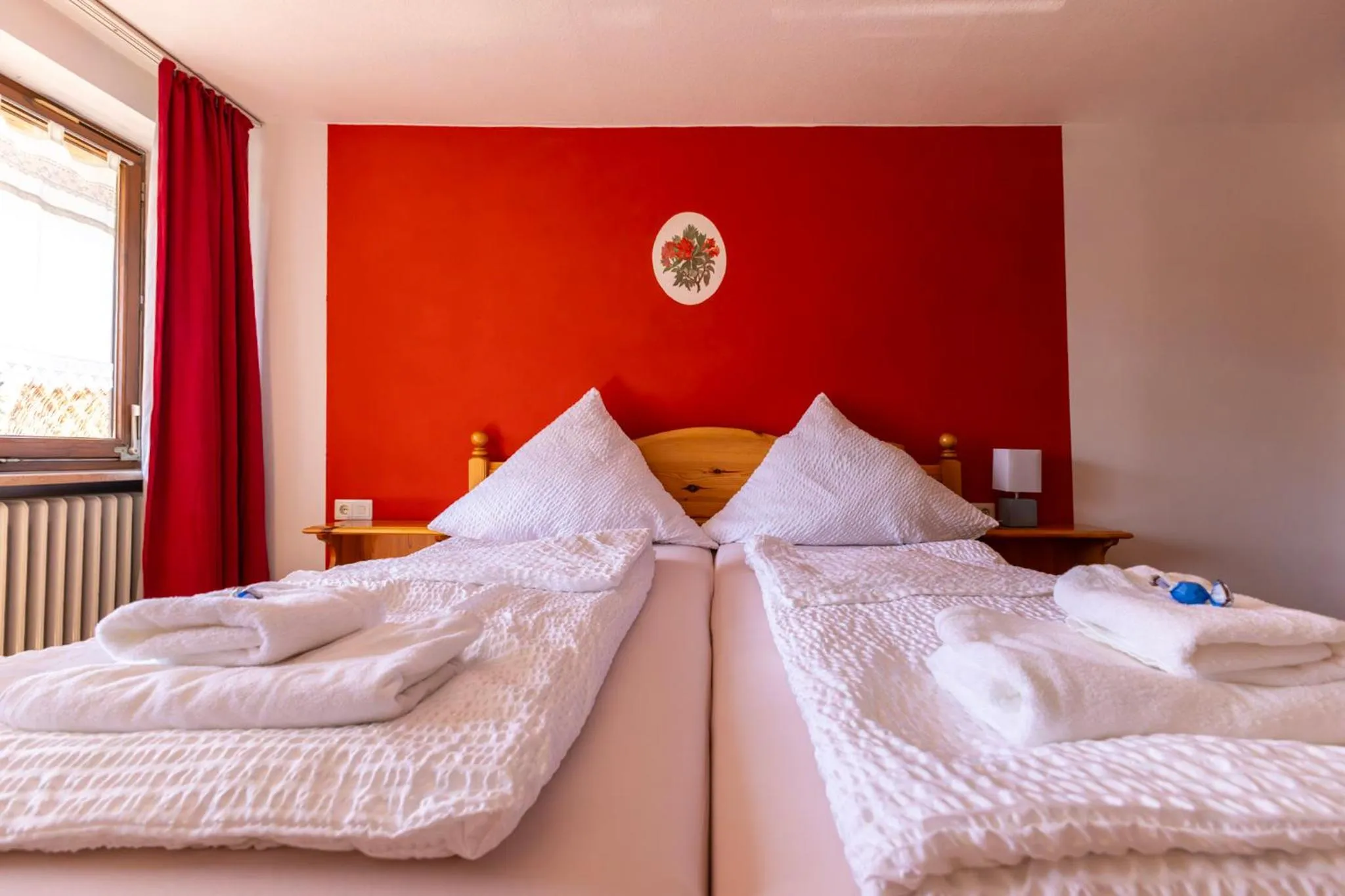 Bed in Goldiger Hirsch B&B mit Gemeinschaftsküche