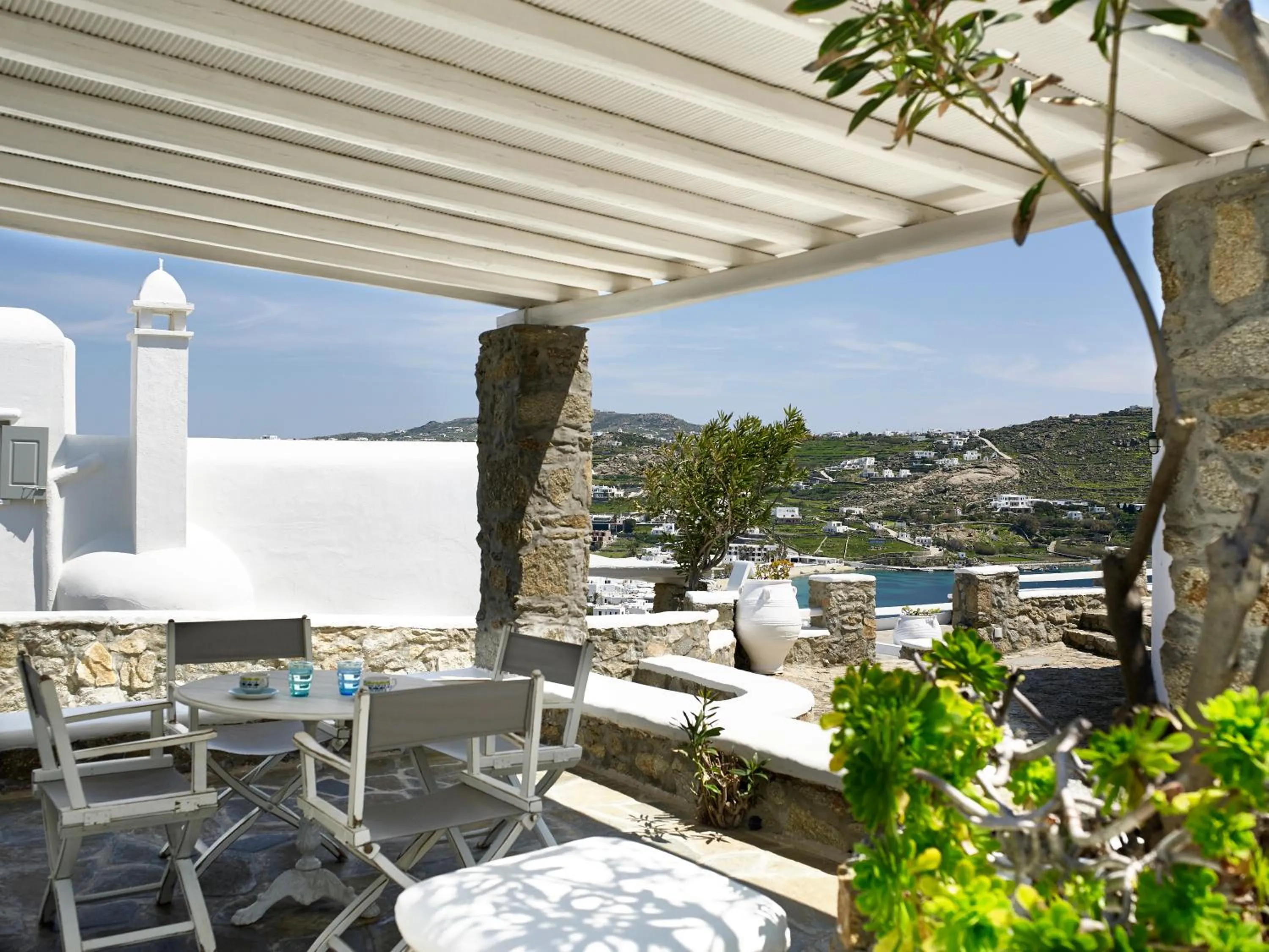Balcony/Terrace in Kallos of Mykonos - previous Leonis Summer Houses