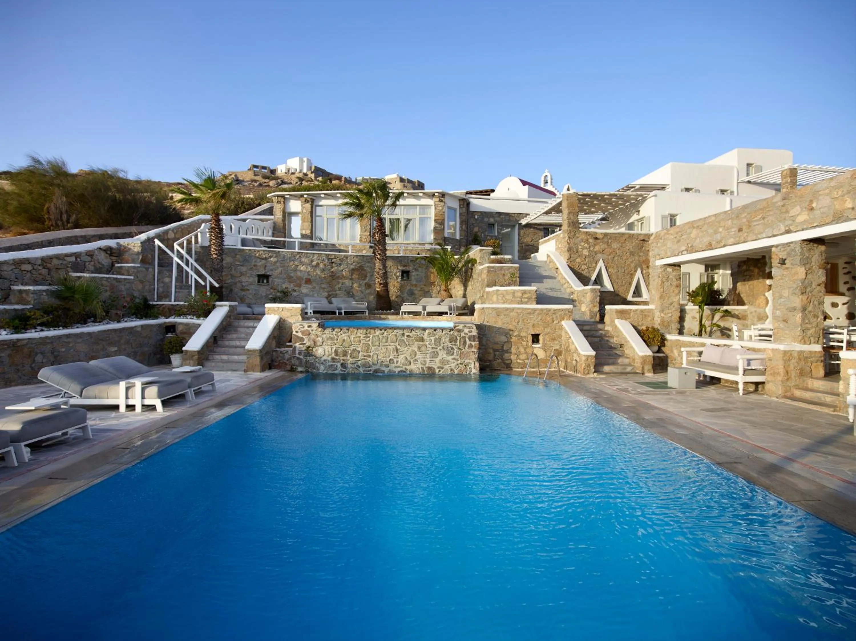 Swimming pool in Kallos of Mykonos - previous Leonis Summer Houses