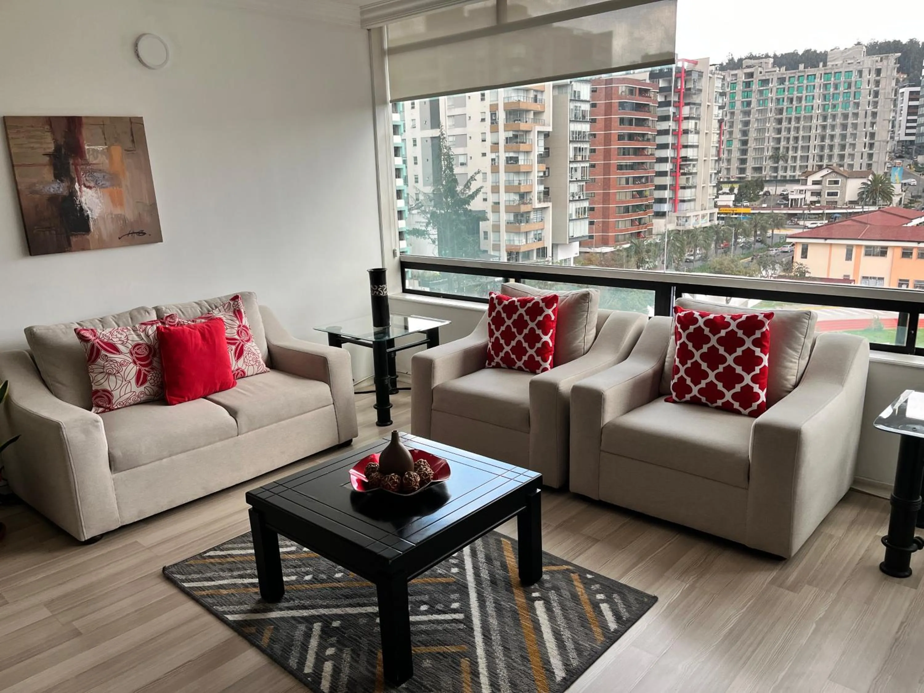 Living room in BlueZone Apartments