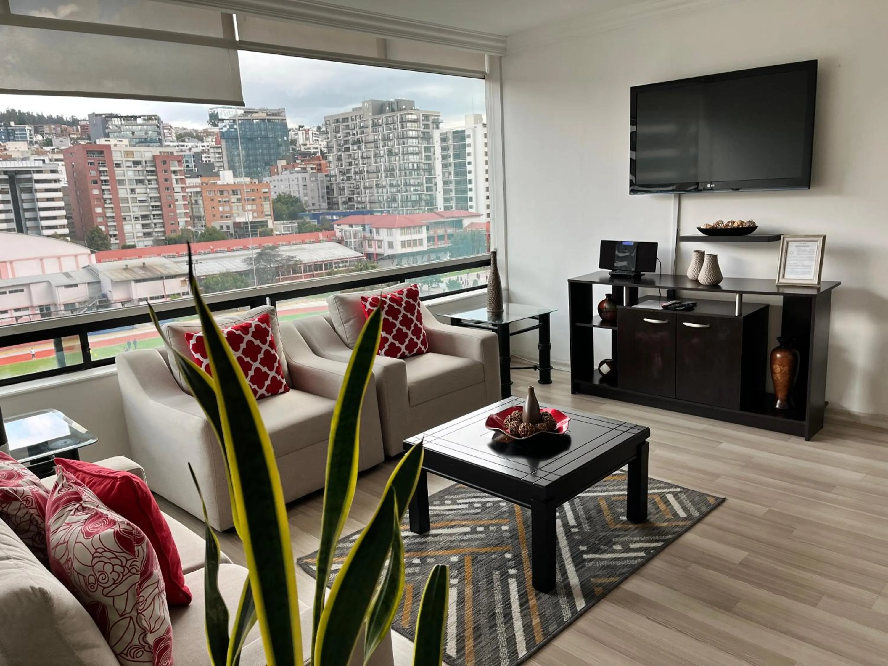 Living room in BlueZone Apartments