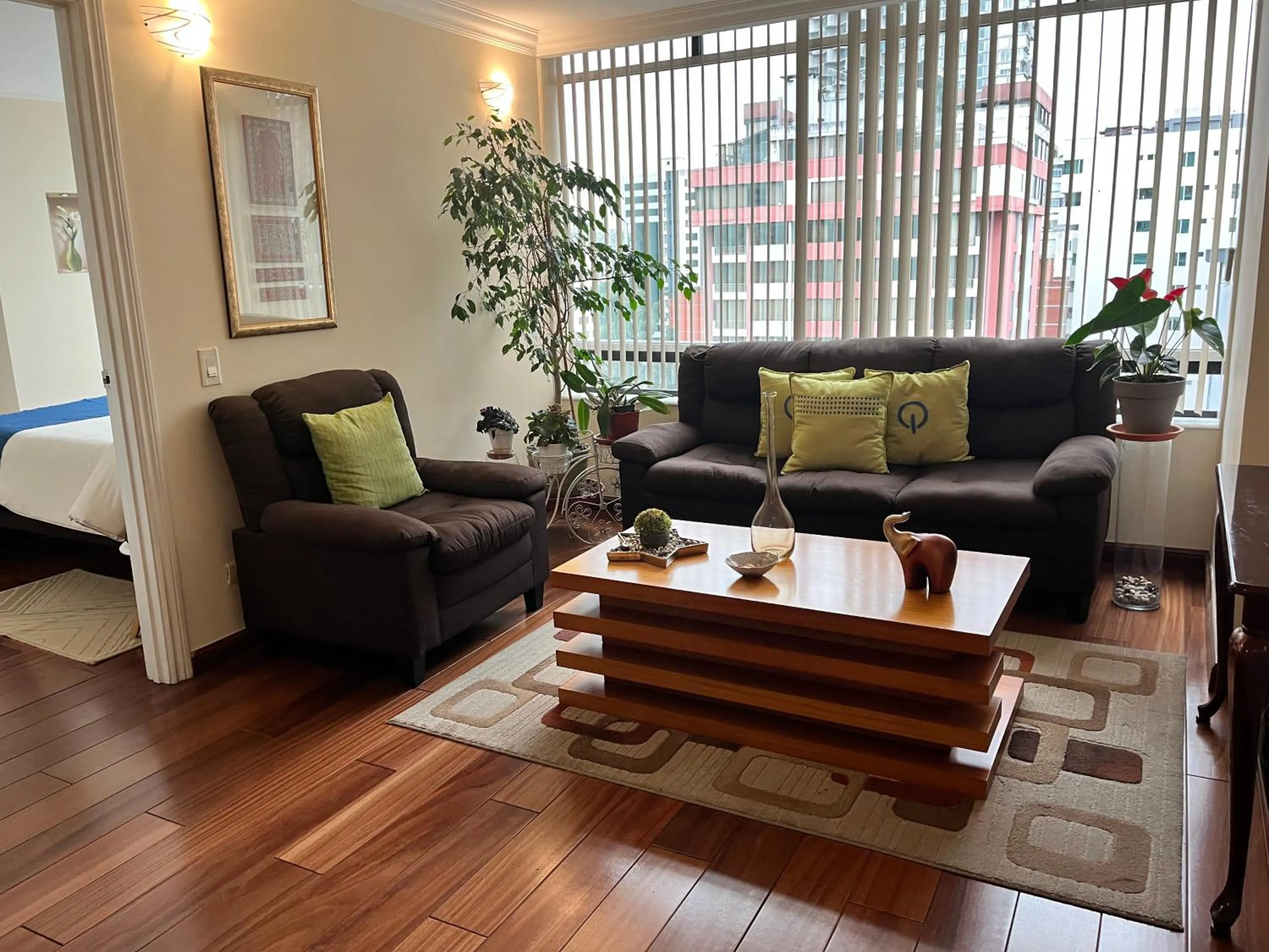 Living room in BlueZone Apartments