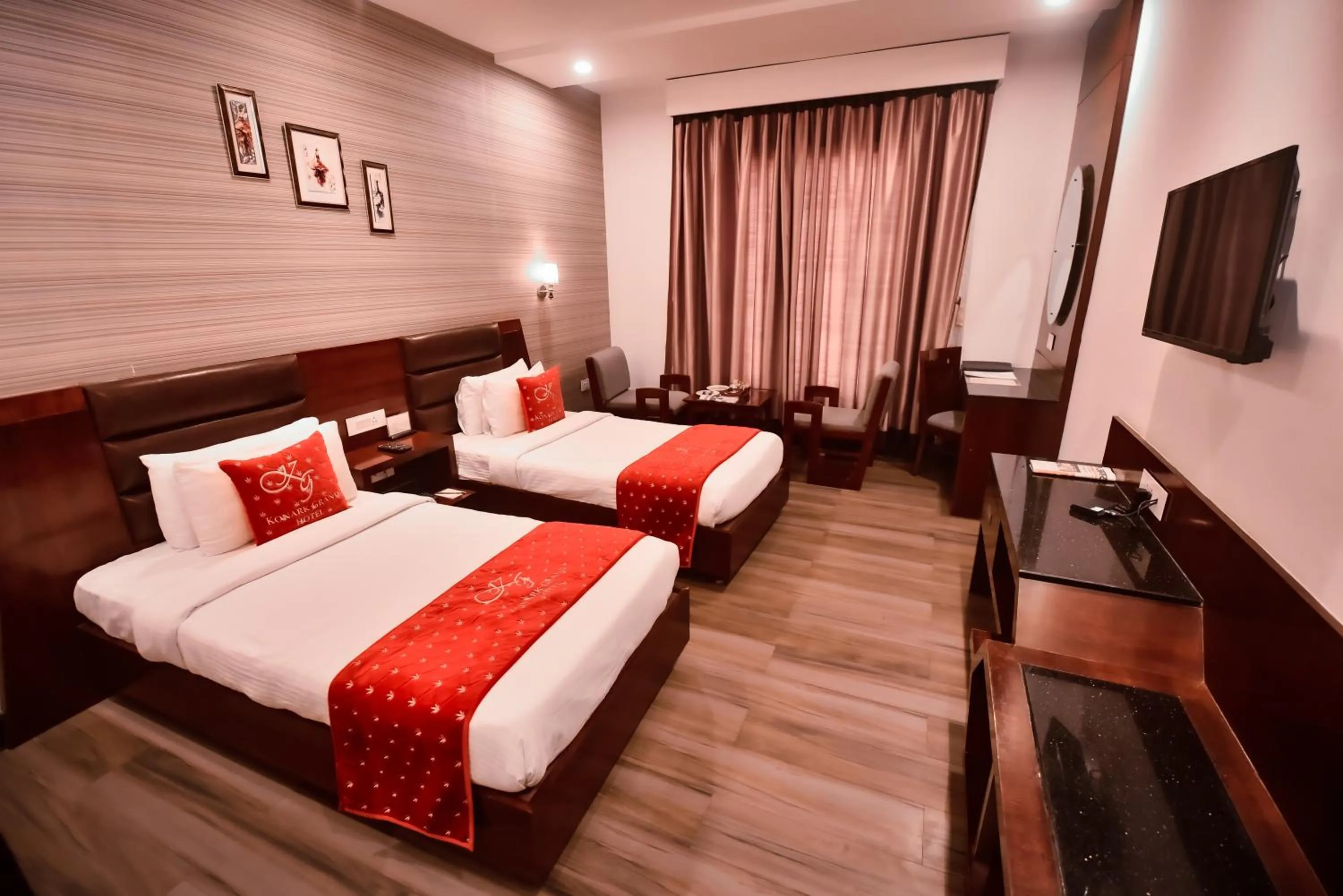 Photo of the whole room, Bed in Konark Grand Hotel