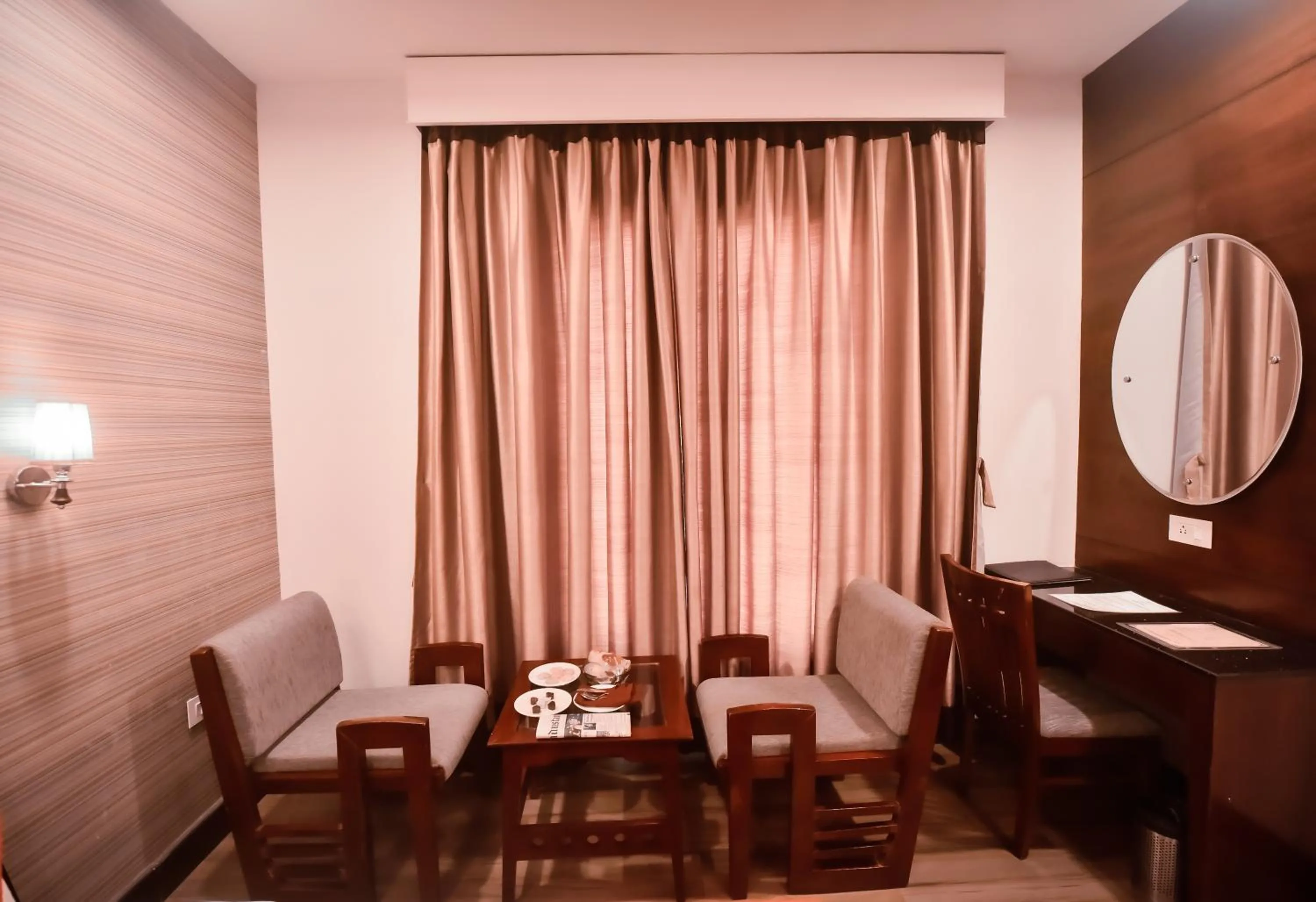 Seating area in Konark Grand Hotel