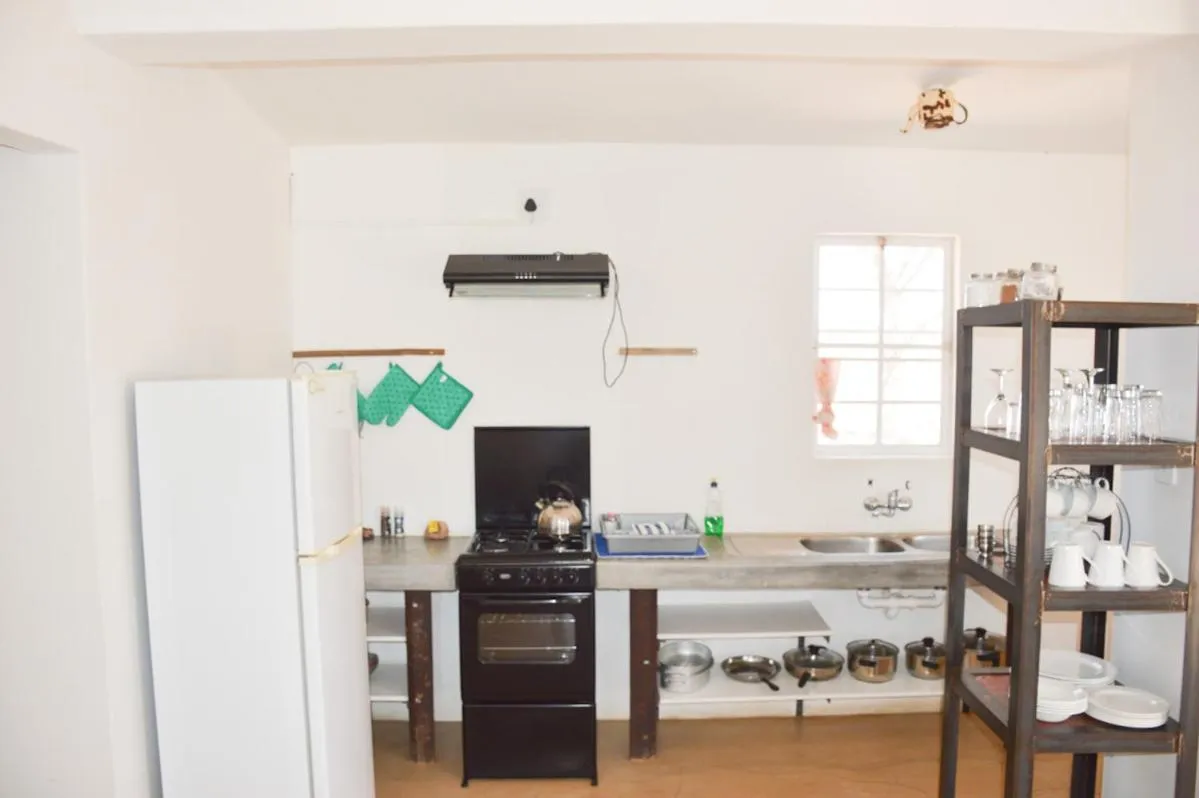 Kitchen or kitchenette in Alte Kalkoefen Lodge