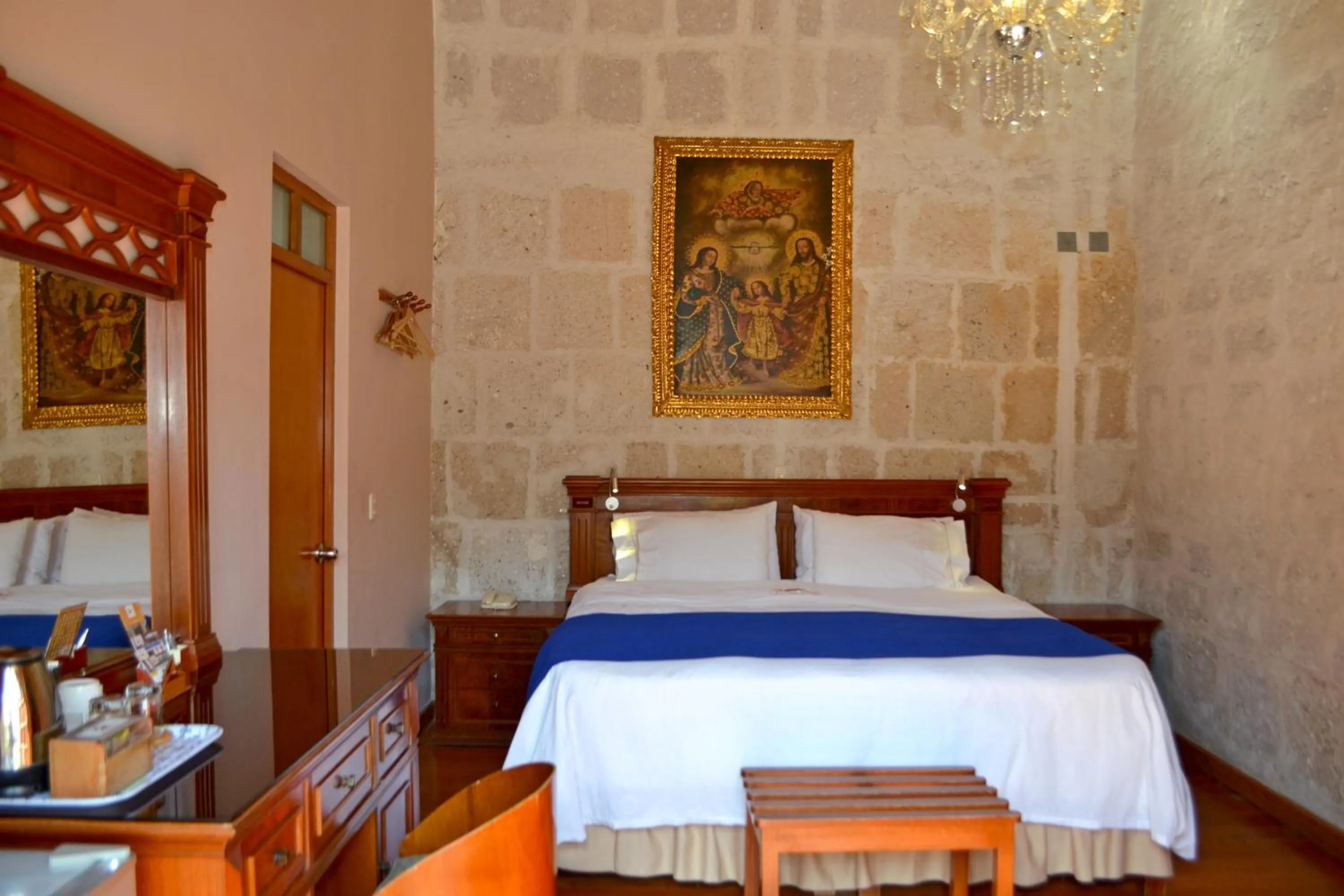 Bed in Hotel Casona Solar