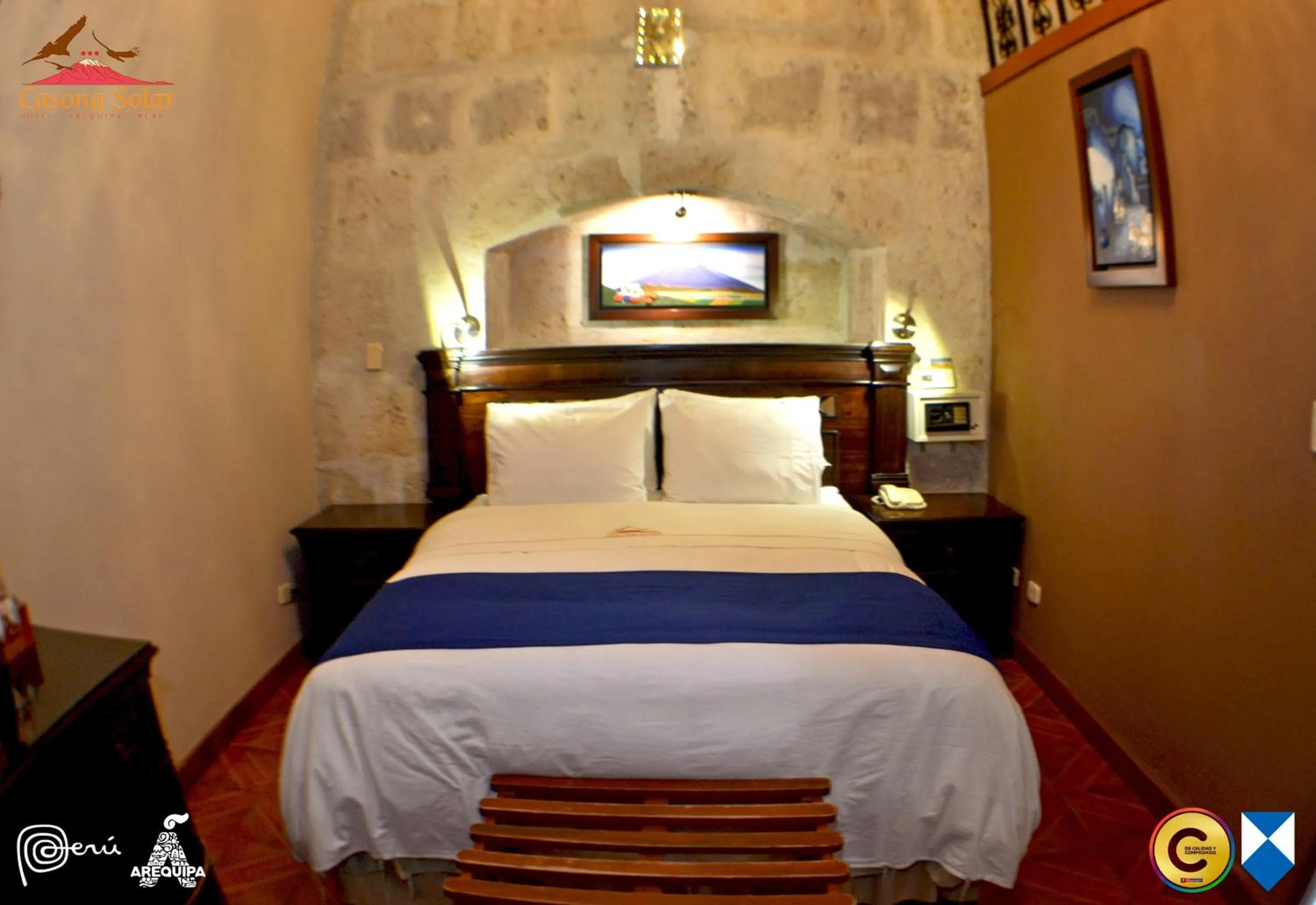 Bed in Hotel Casona Solar