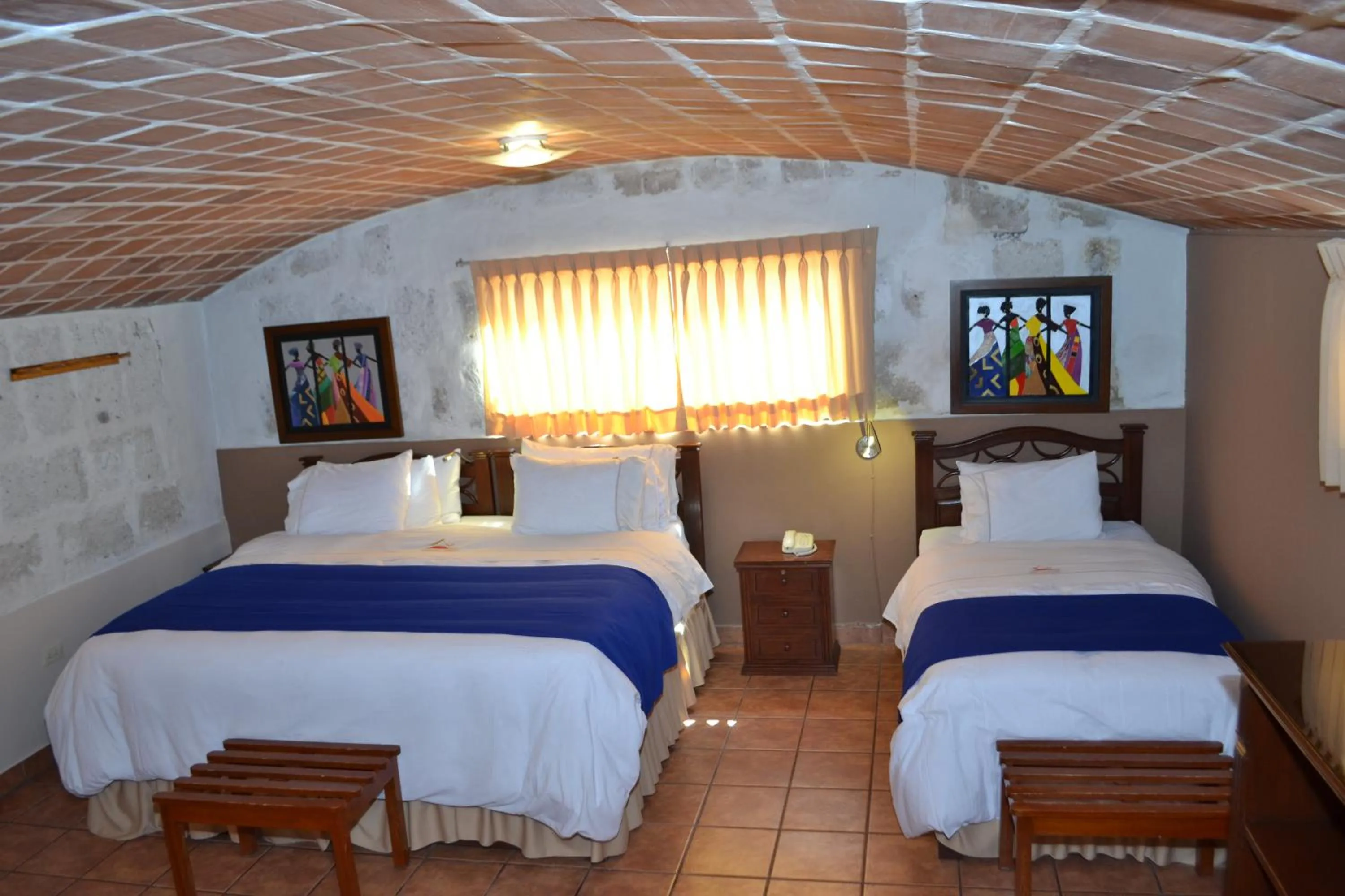 Bed in Hotel Casona Solar