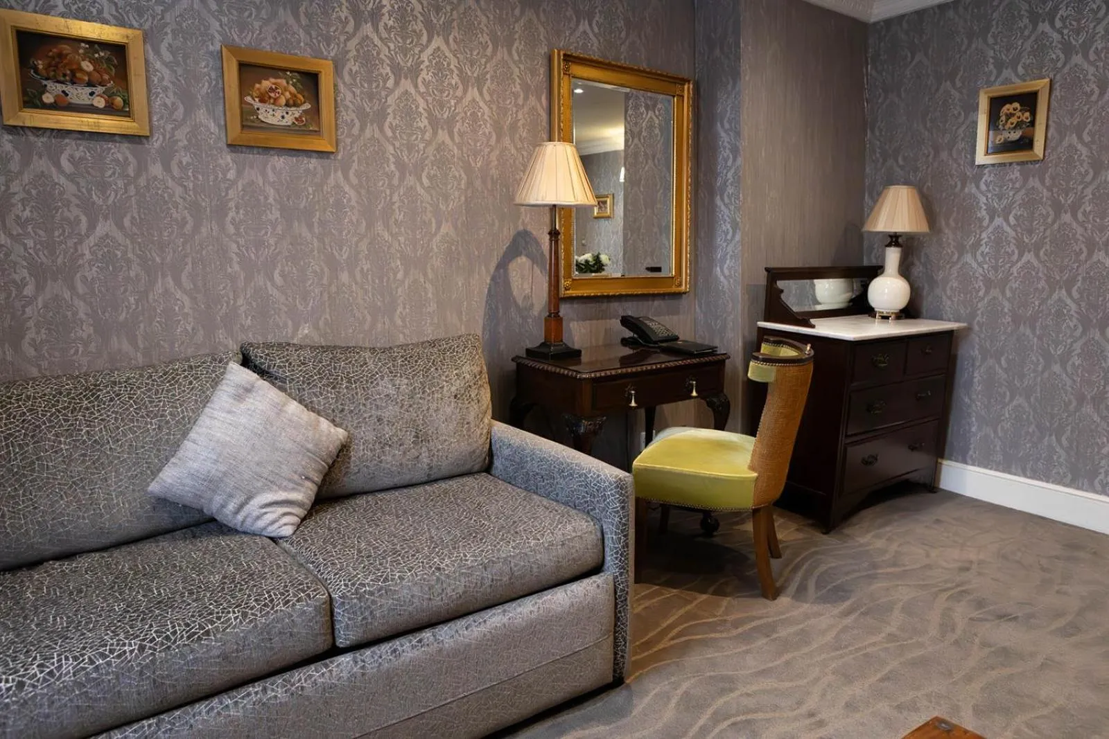 Seating area in The Leonard Hotel