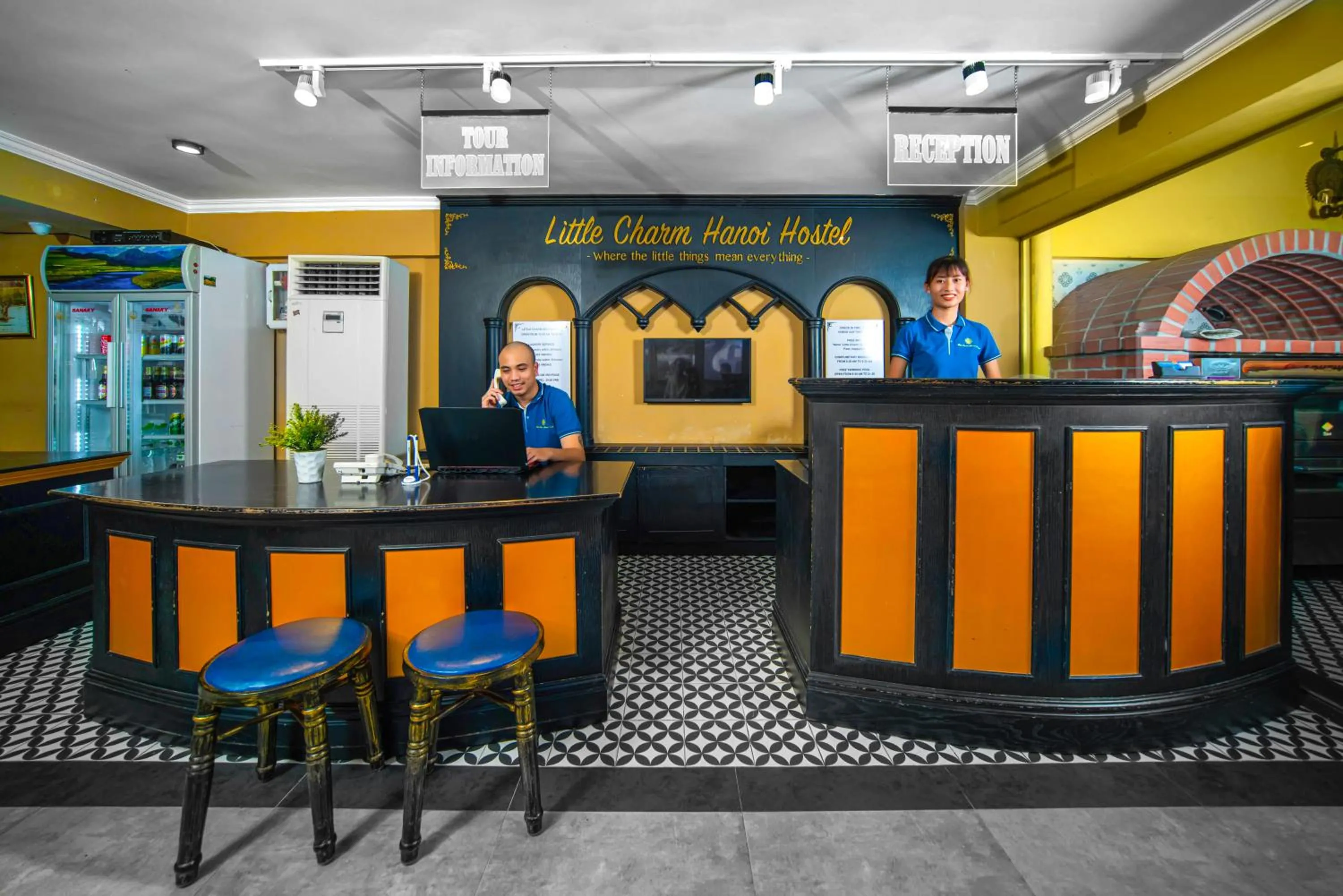 Lobby or reception in Little Charm Hanoi Hostel