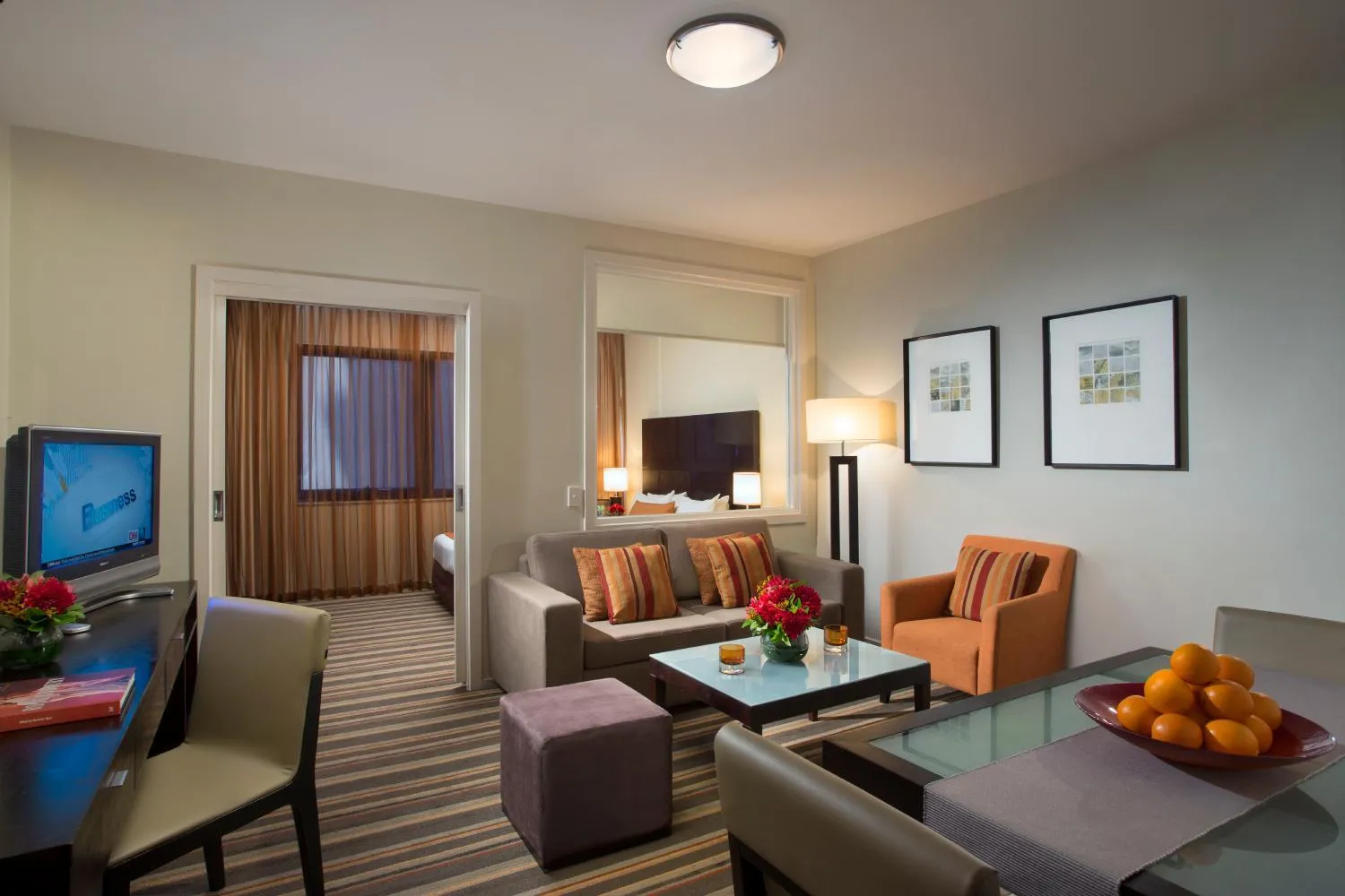 Living room in Urban Apartments Melbourne on Elizabeth