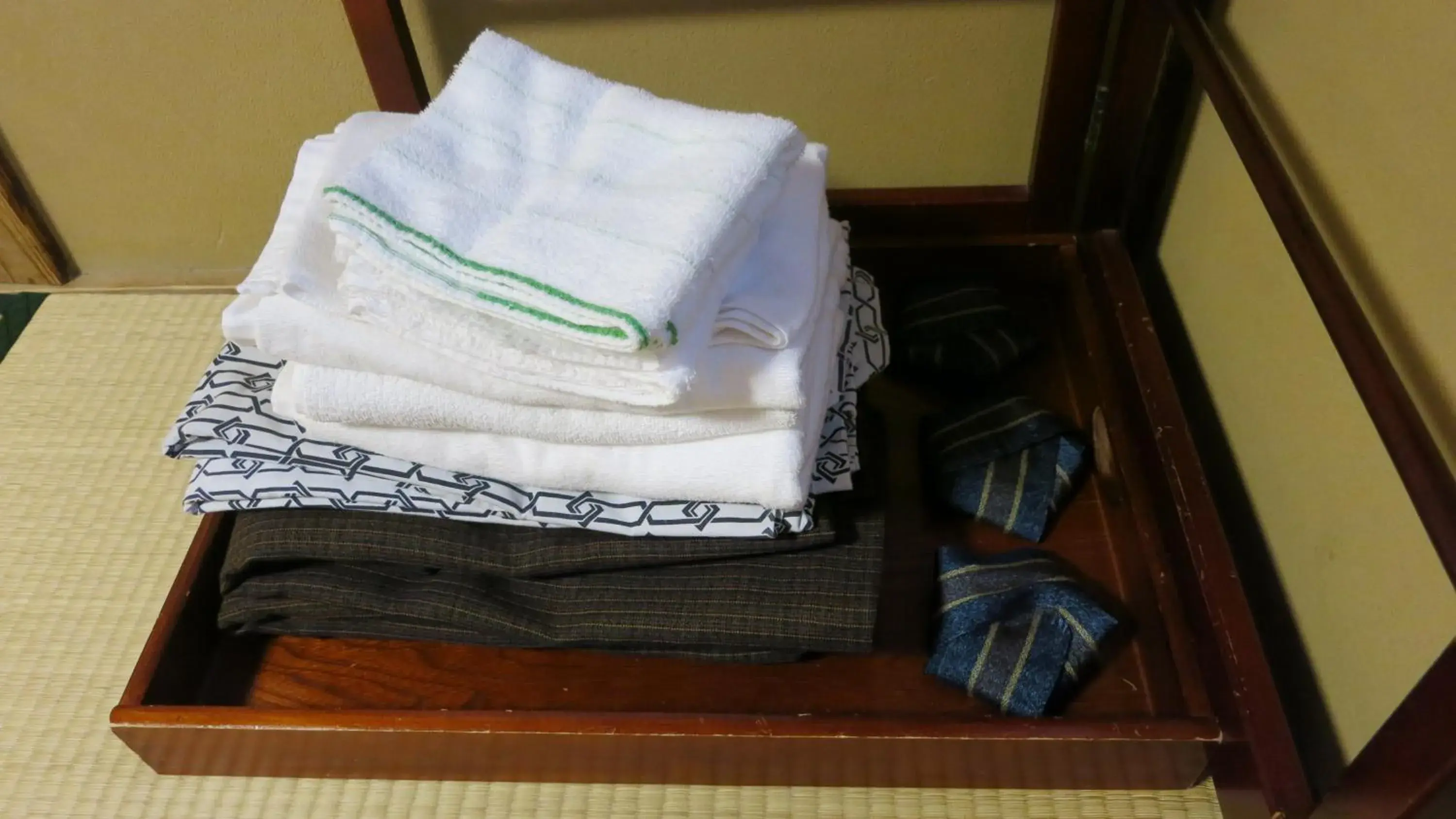 towels, Bed in Fujiya Ryokan