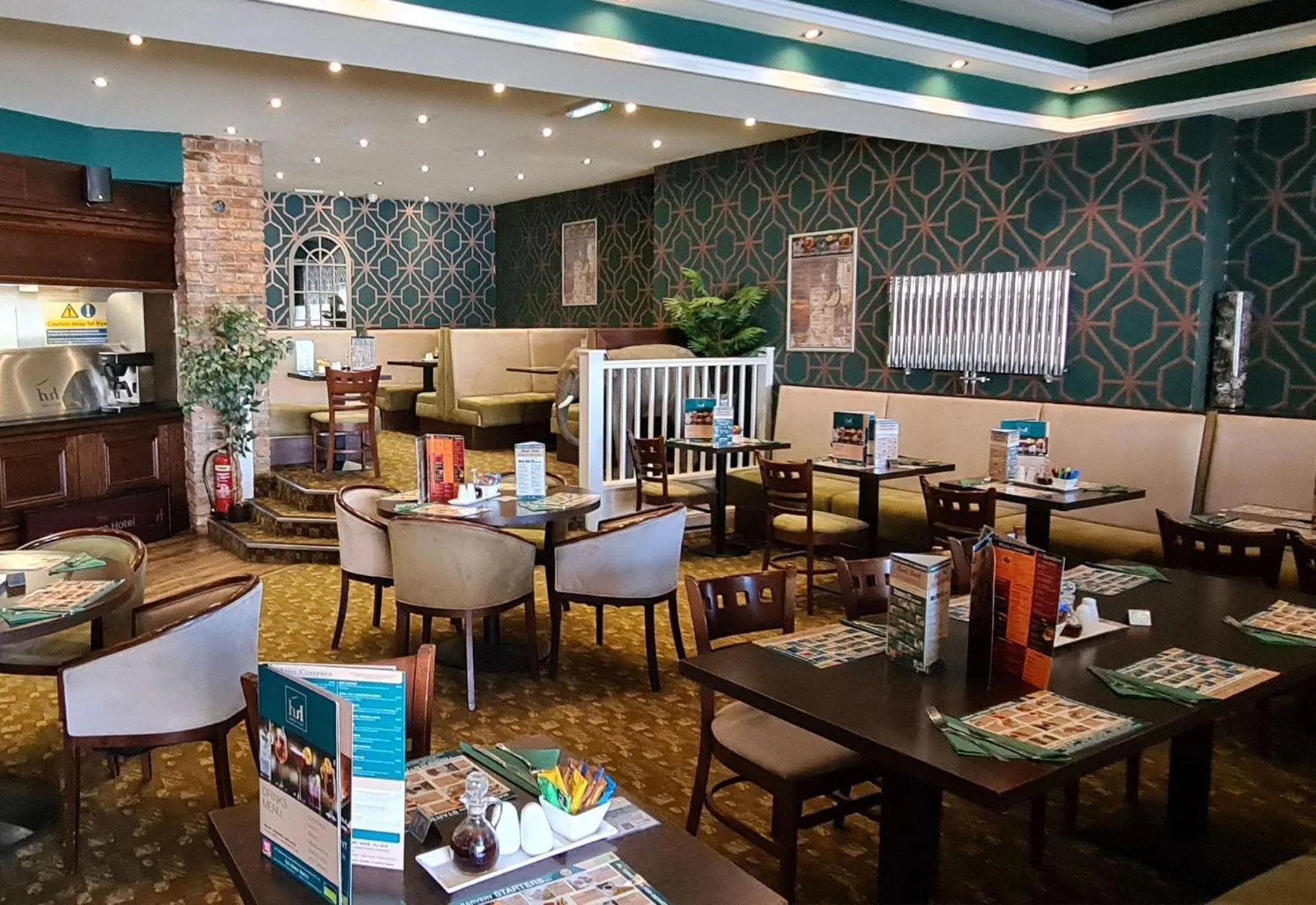 Dining area in The Harboro Hotel