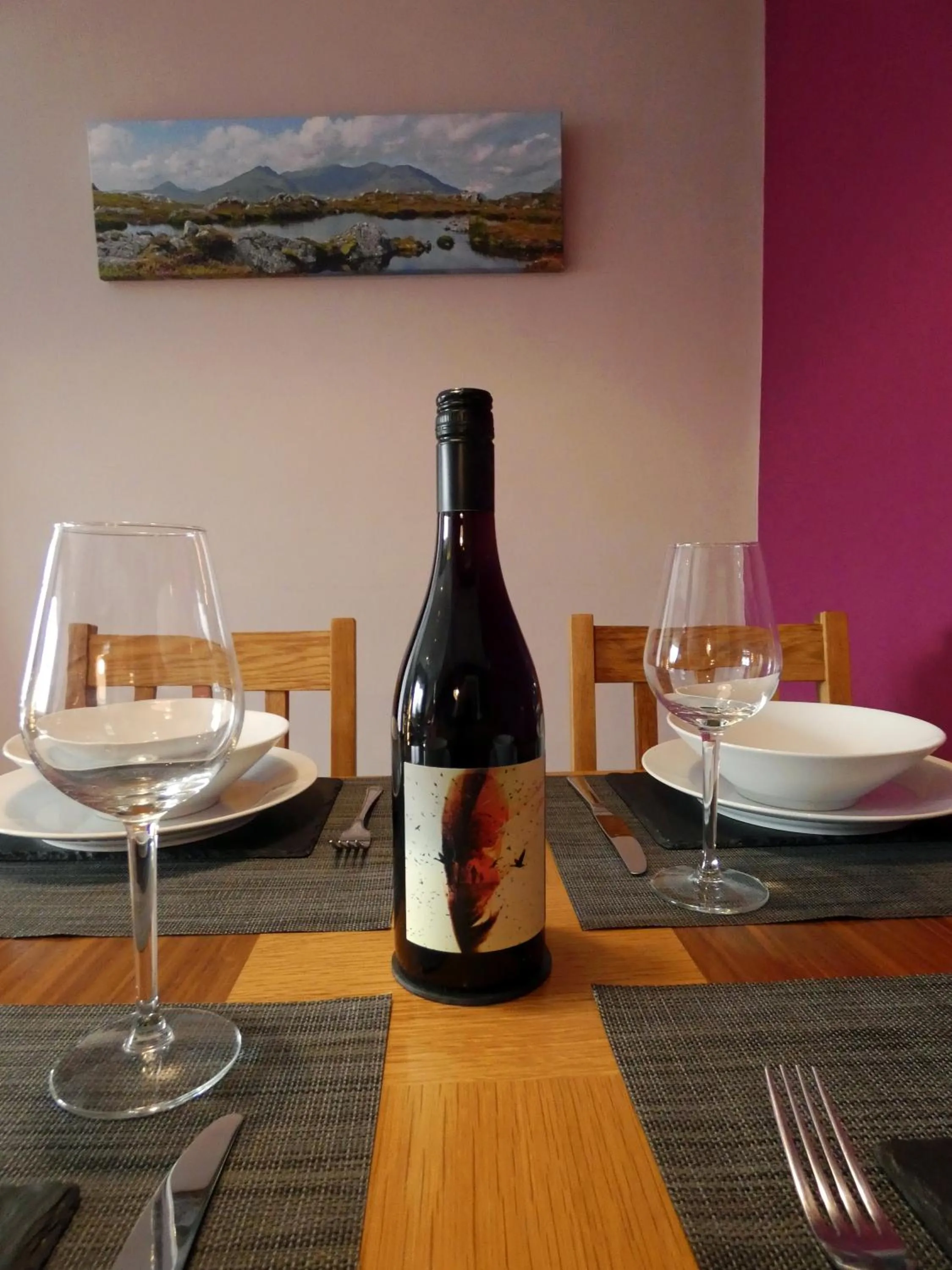 Dining area in Bryn Melyn Apartments