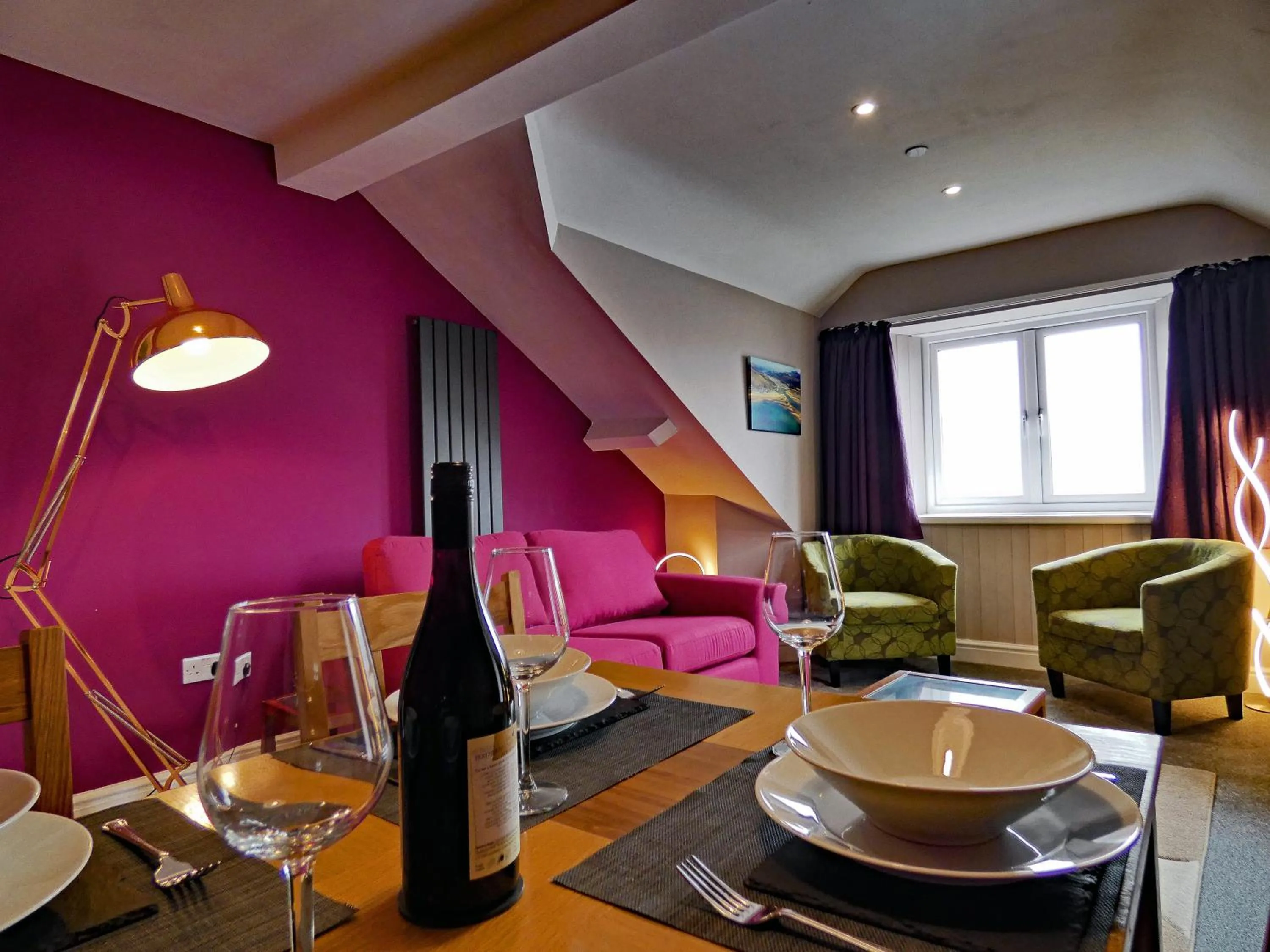 Dining area in Bryn Melyn Apartments