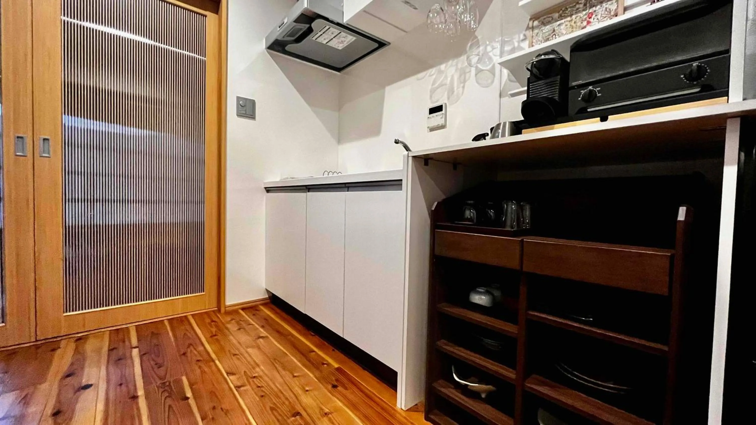 kitchen in Kamozen Kyoto Machiya Stay