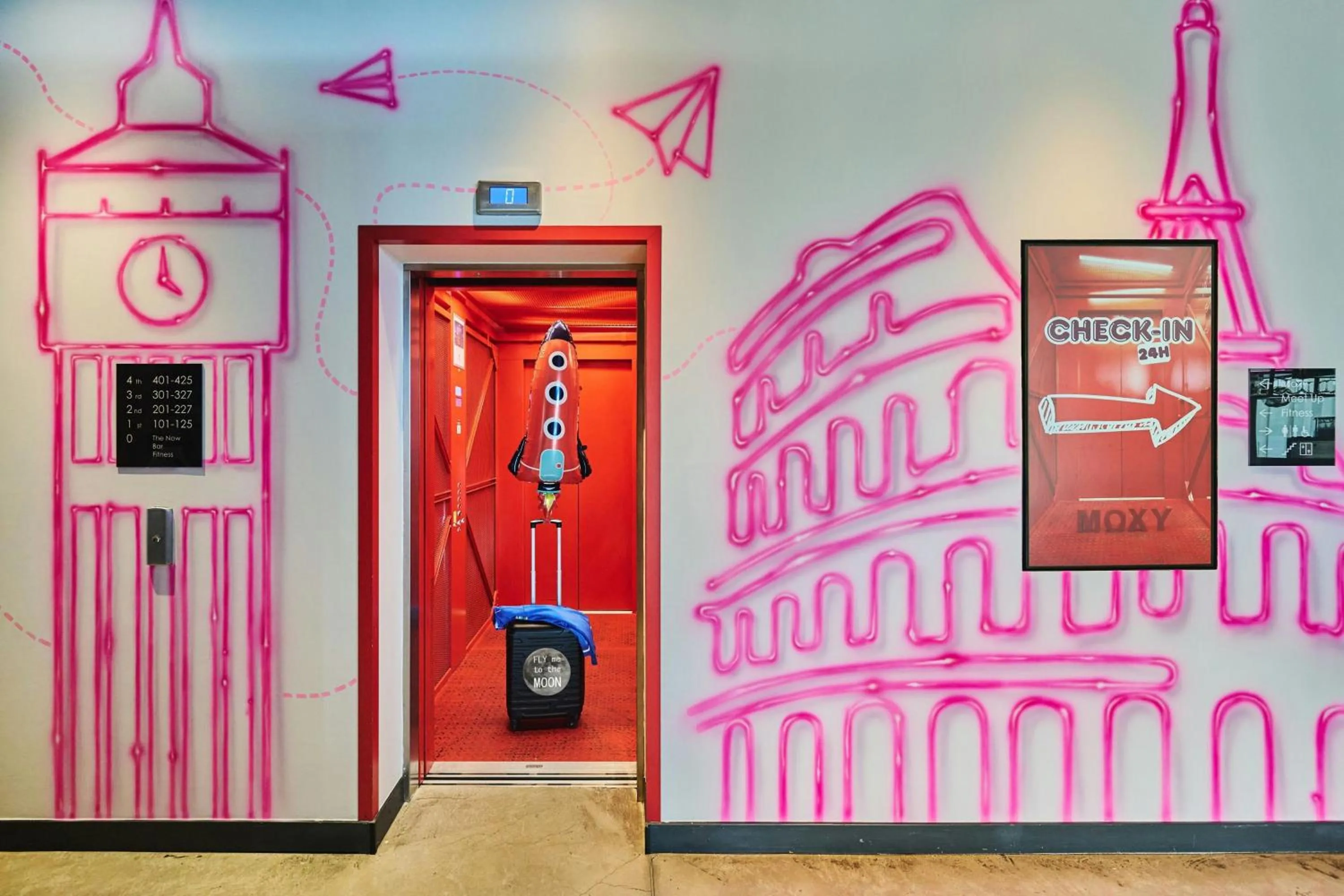 Lobby or reception in Moxy Katowice Airport