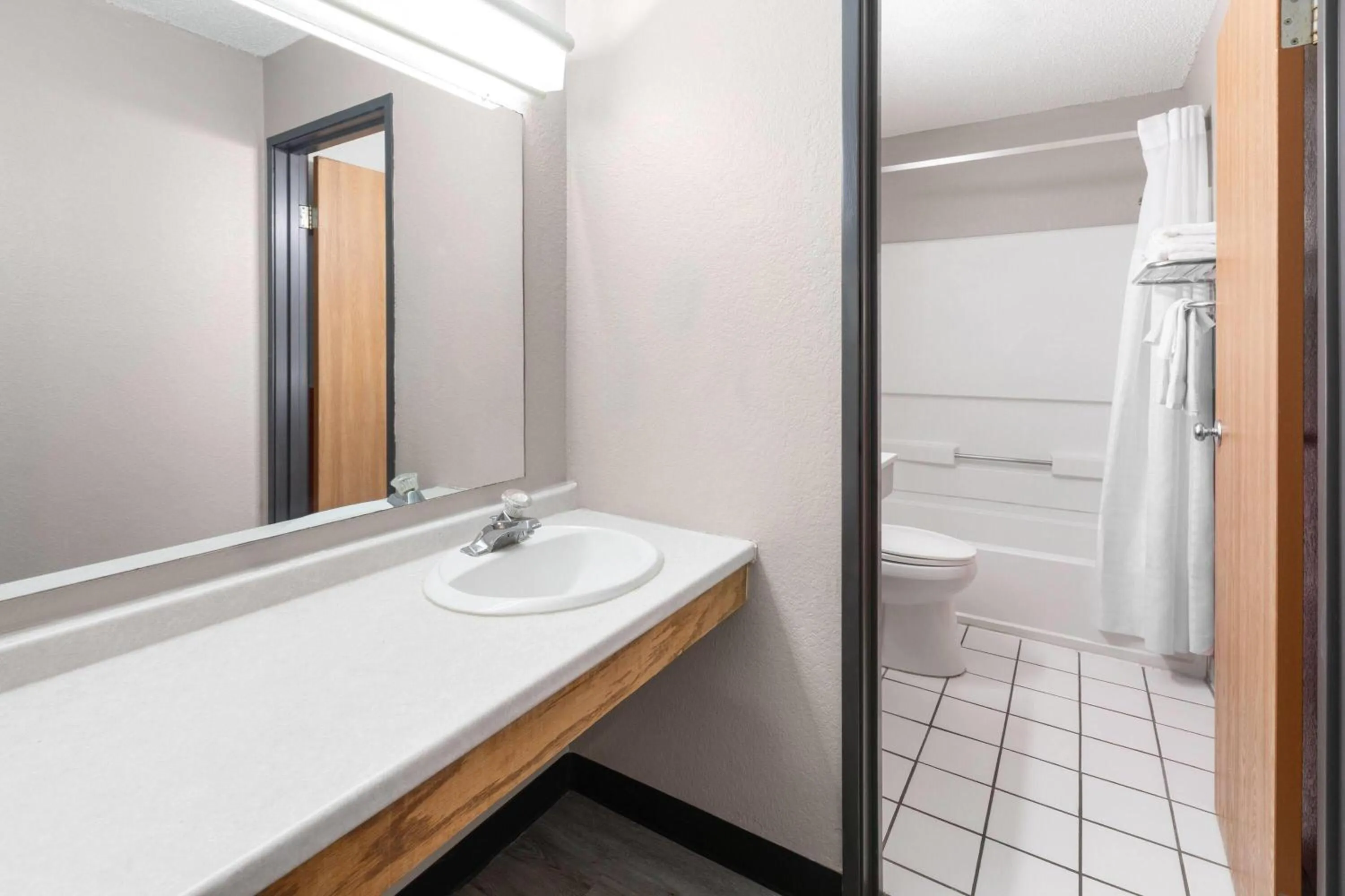 Bathroom in Super 8 by Wyndham Kent/Akron Area