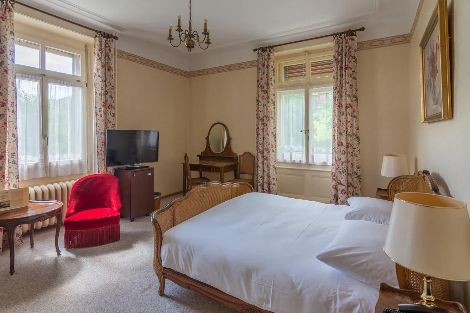 Bed in Grand Hôtel des Rasses & Wellness