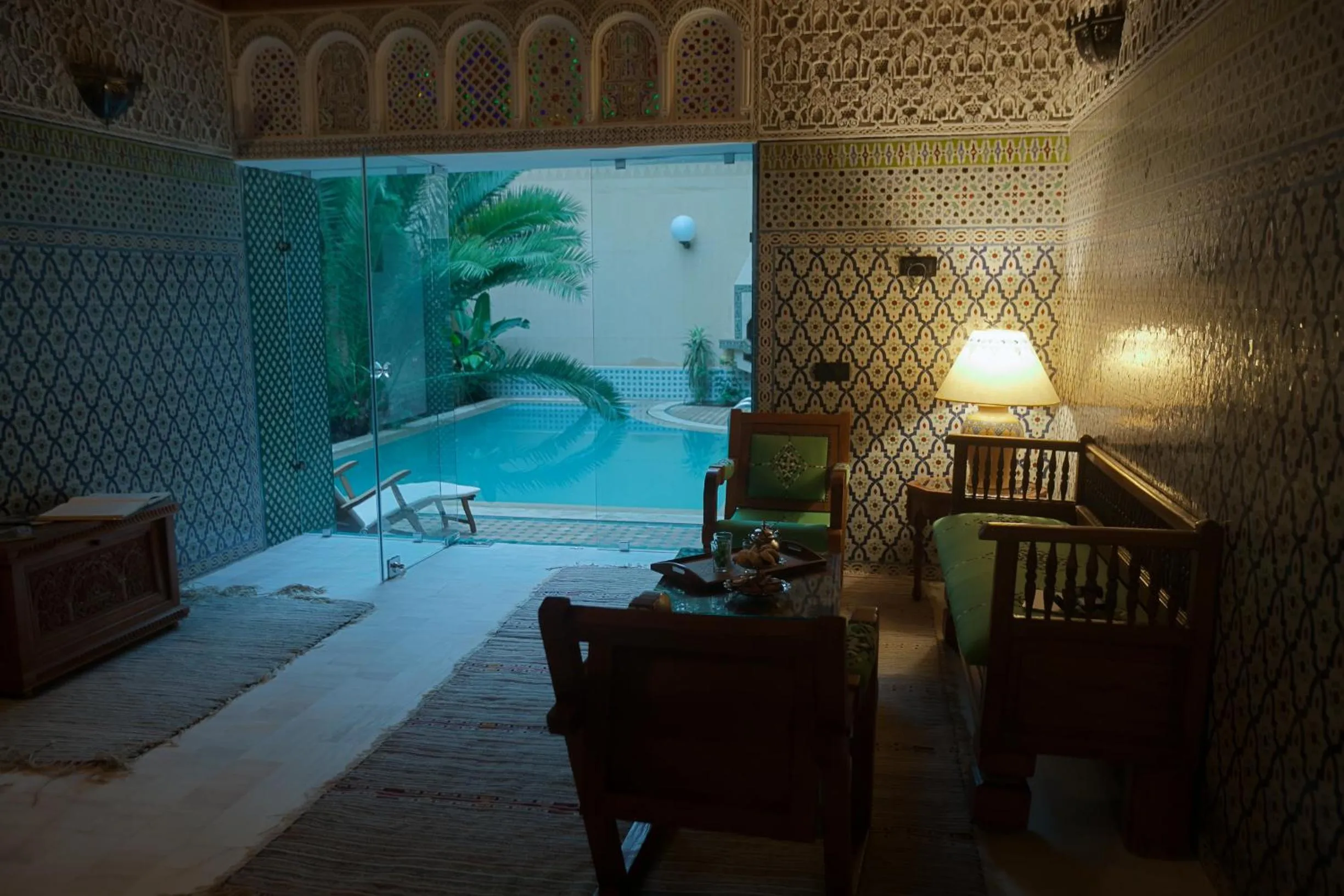 Seating area in Riad Dar Ziryab