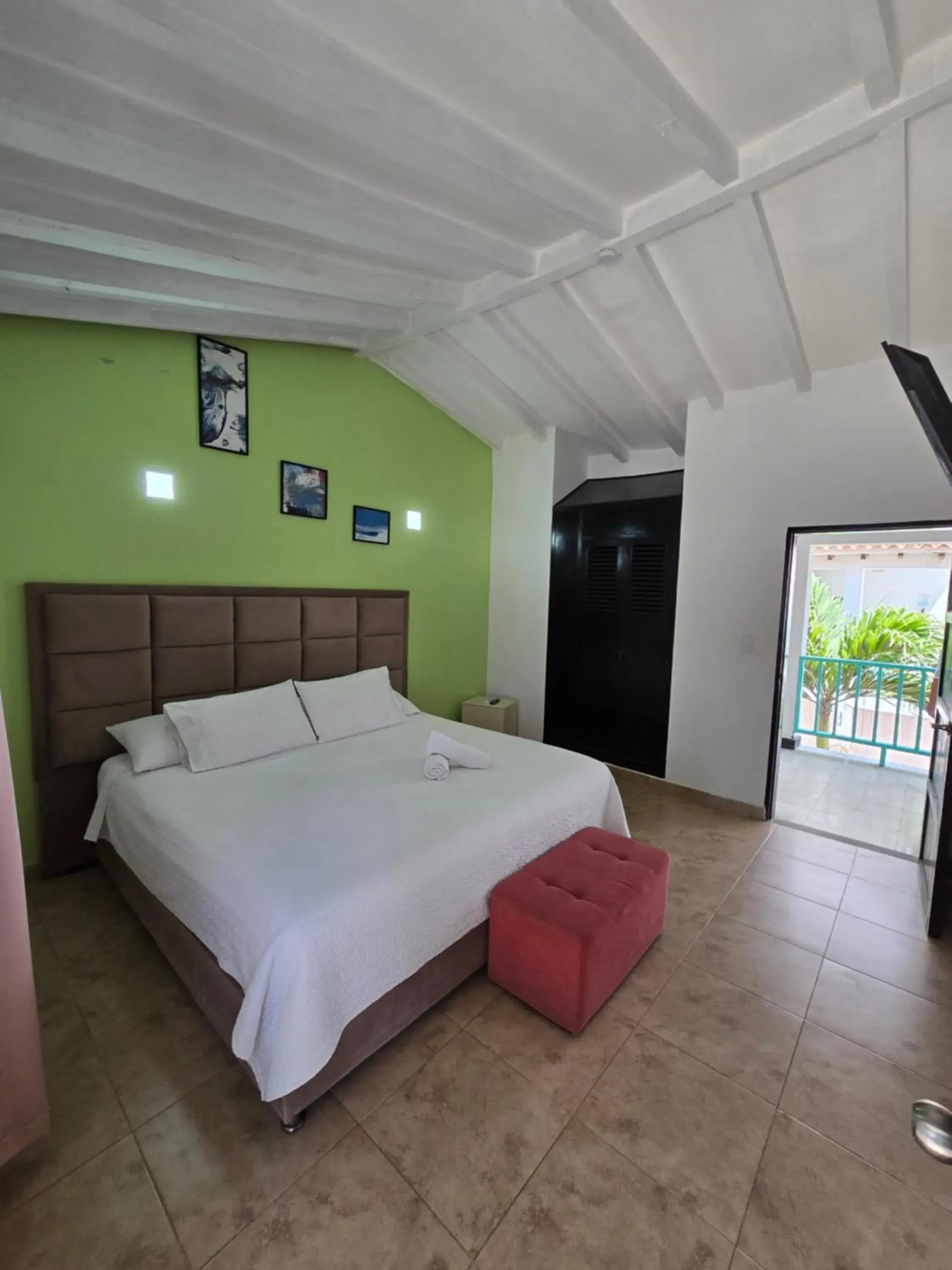 Bed in Hotel Los Veleros Santa Marta Bed in Hotel Los Veleros Santa Marta