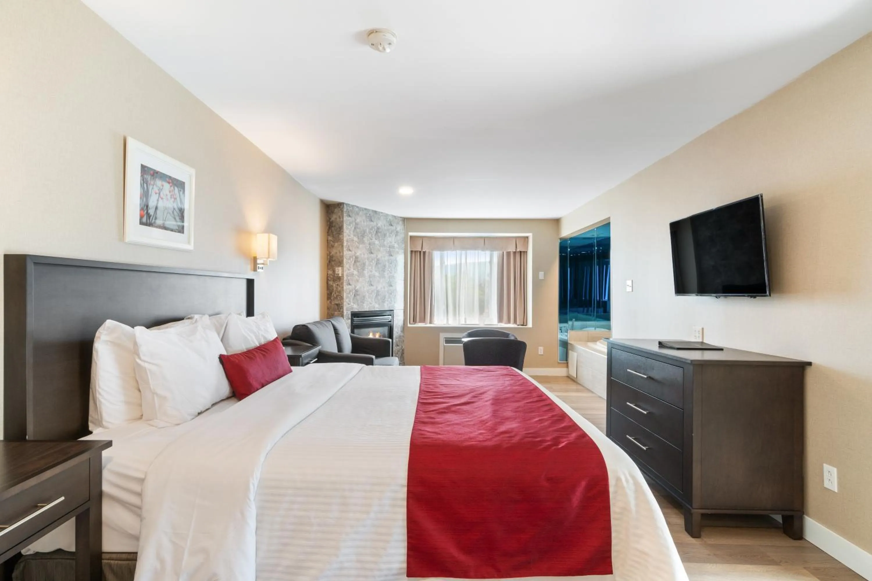 Bed in Hotel Bromont