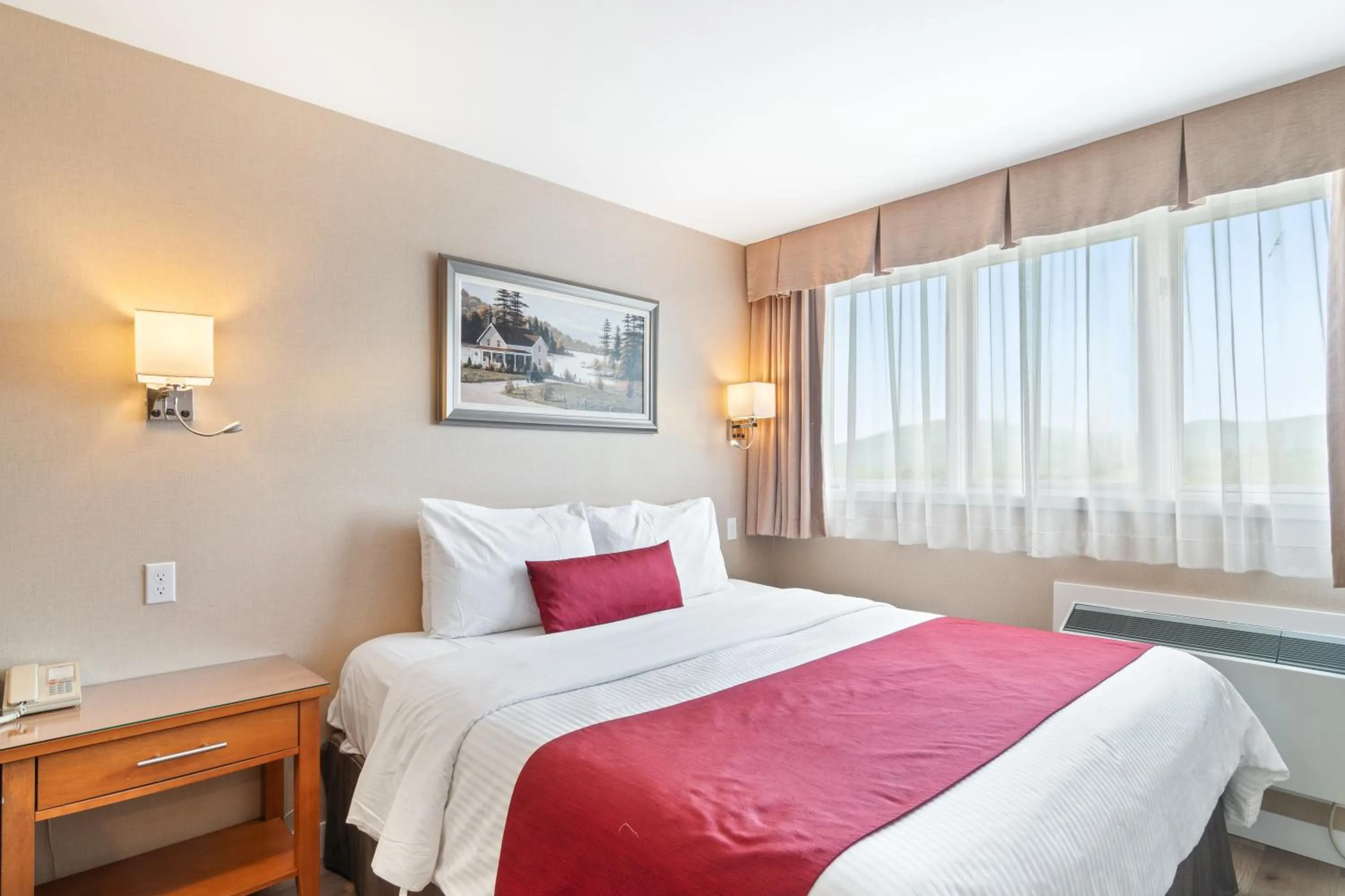 Bed in Hotel Bromont