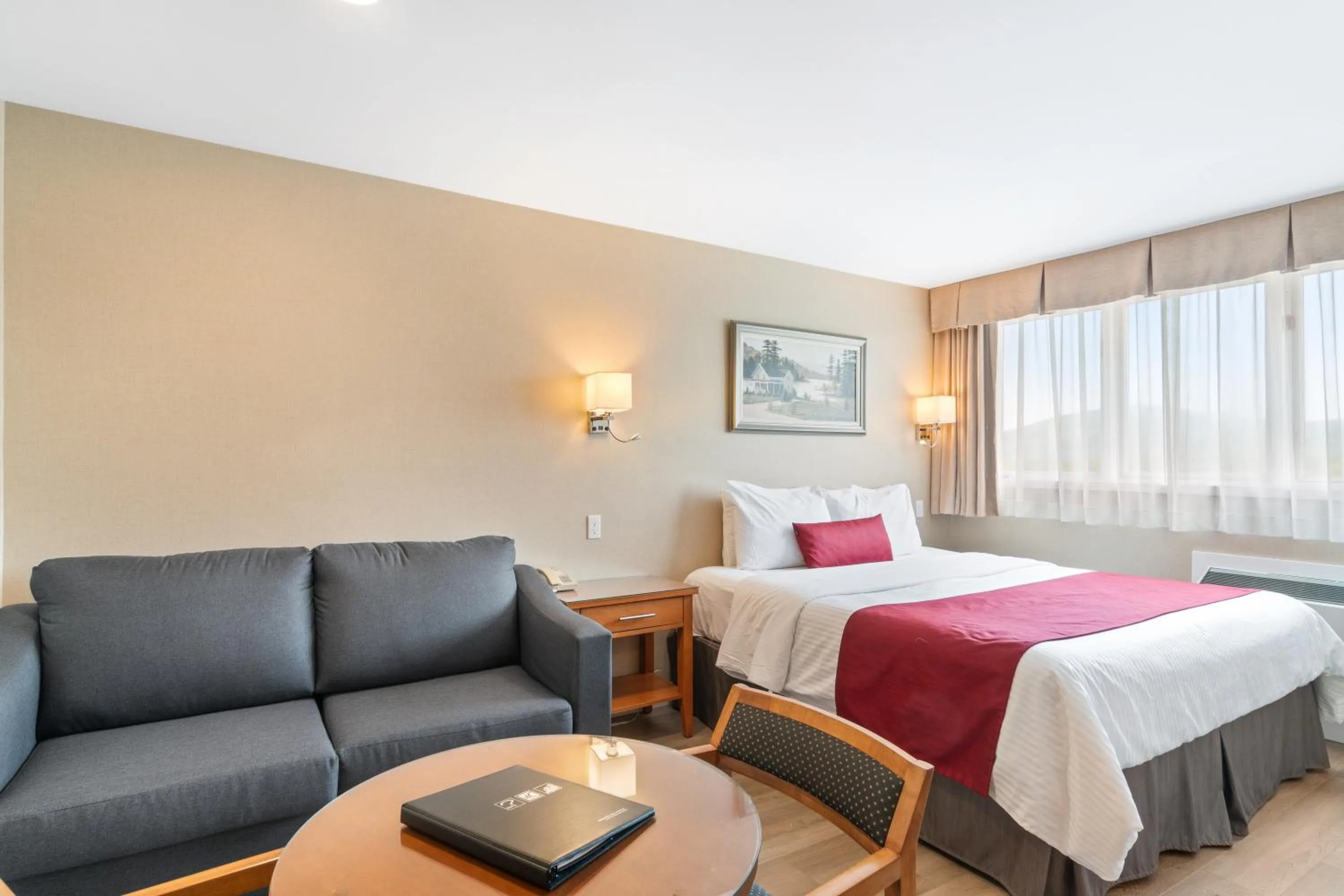 Bed in Hotel Bromont