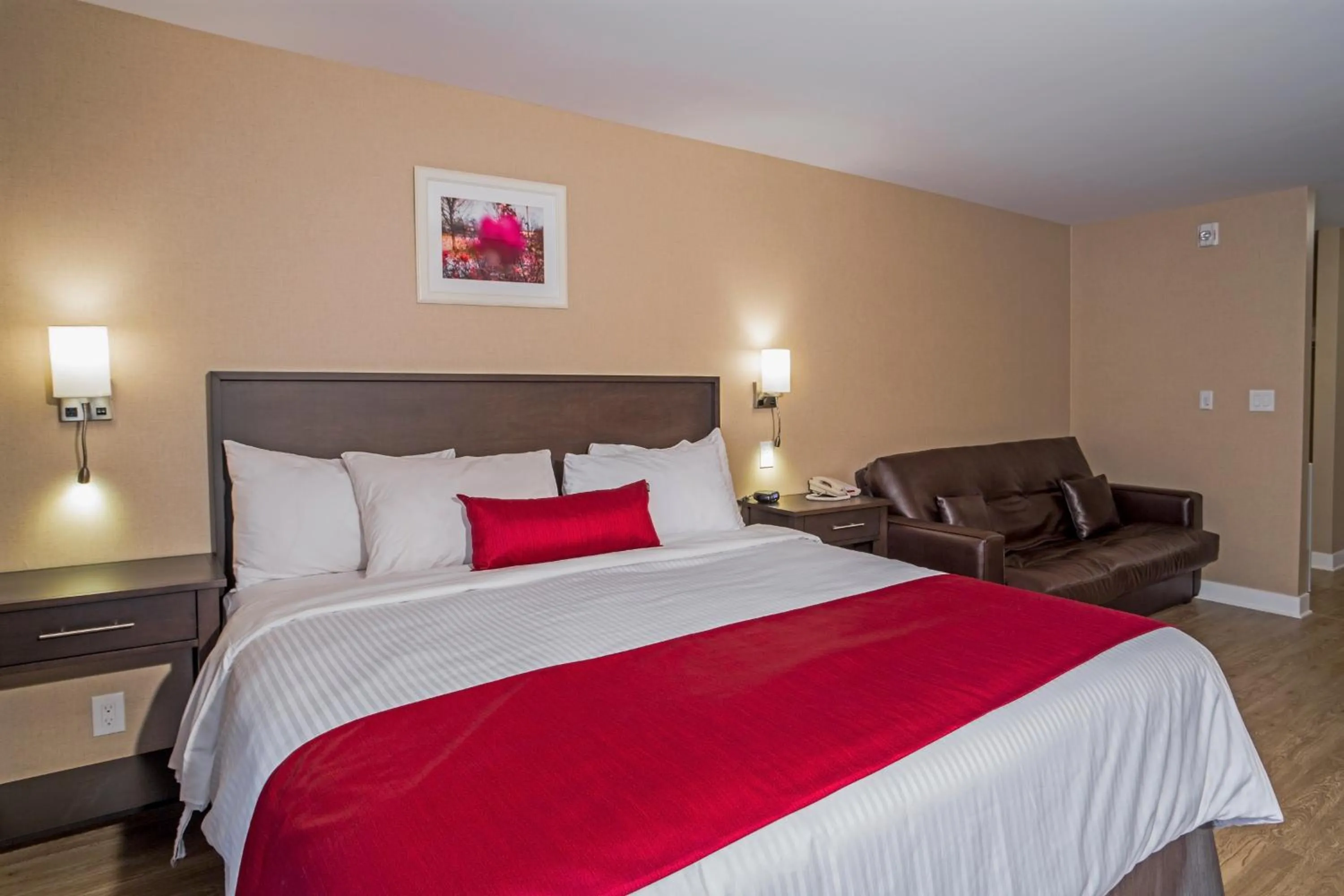 Bed in Hotel Bromont