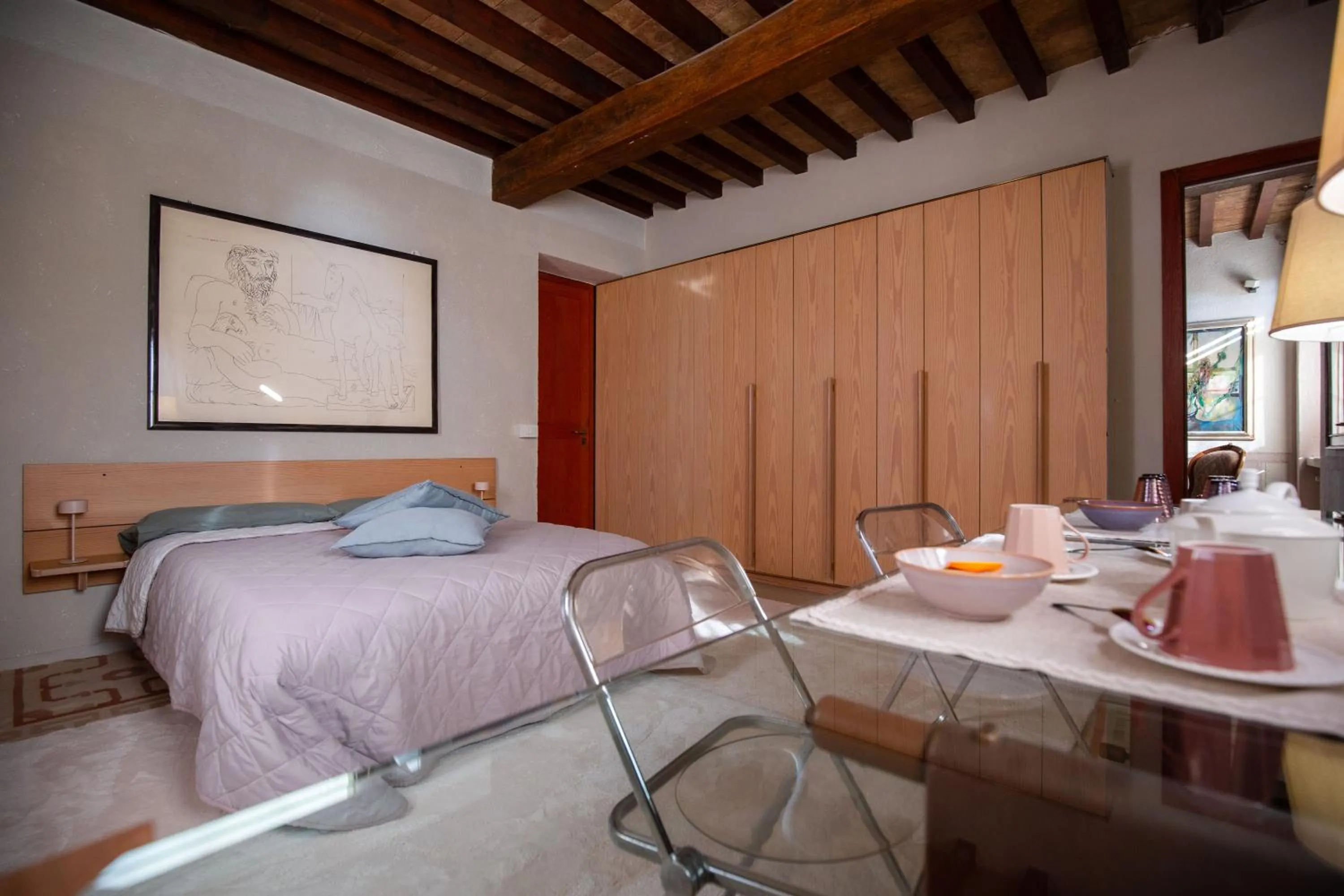 Seating area, Bed in La Luna nel Pozzo