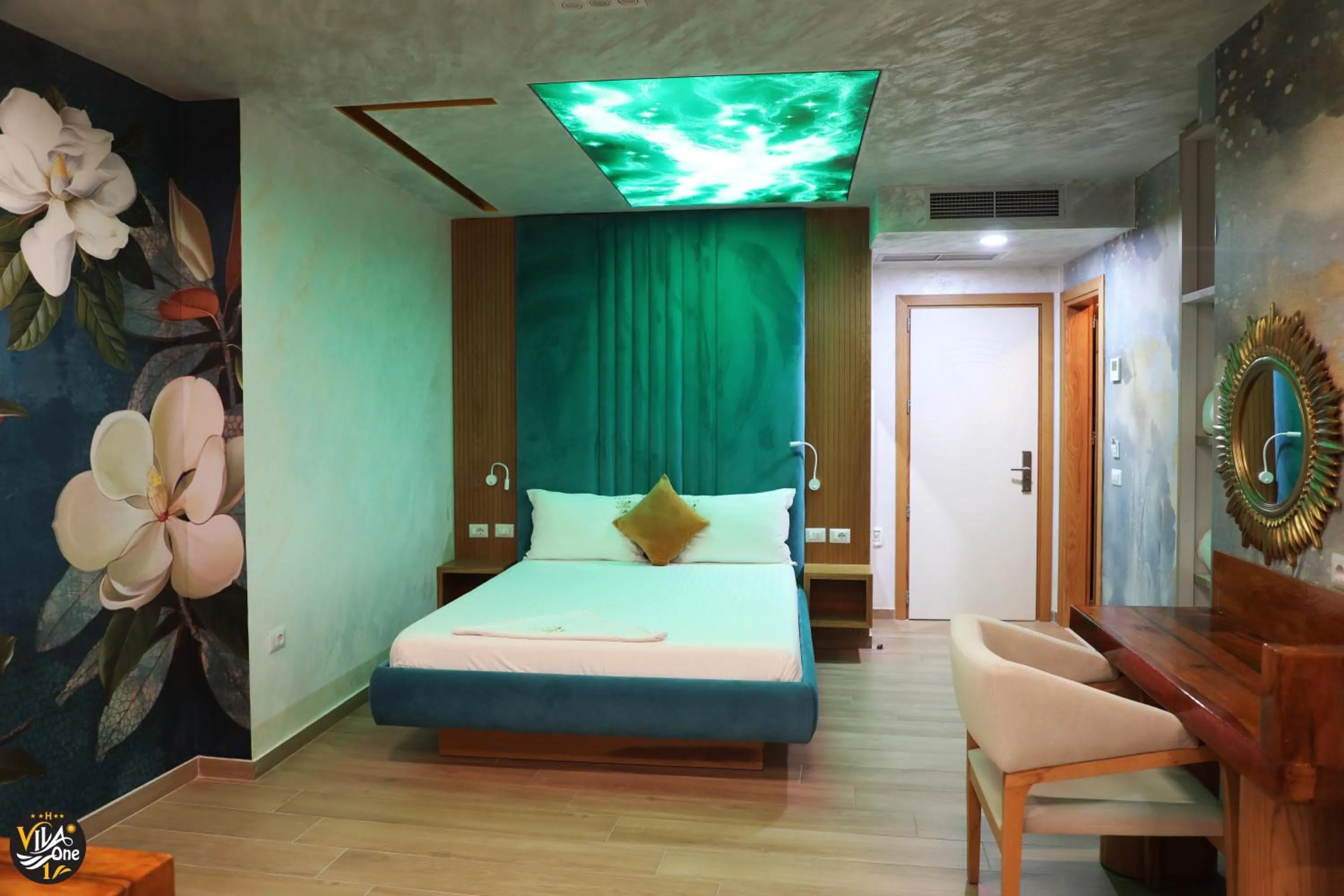Bed in Vila One Beach Hotel