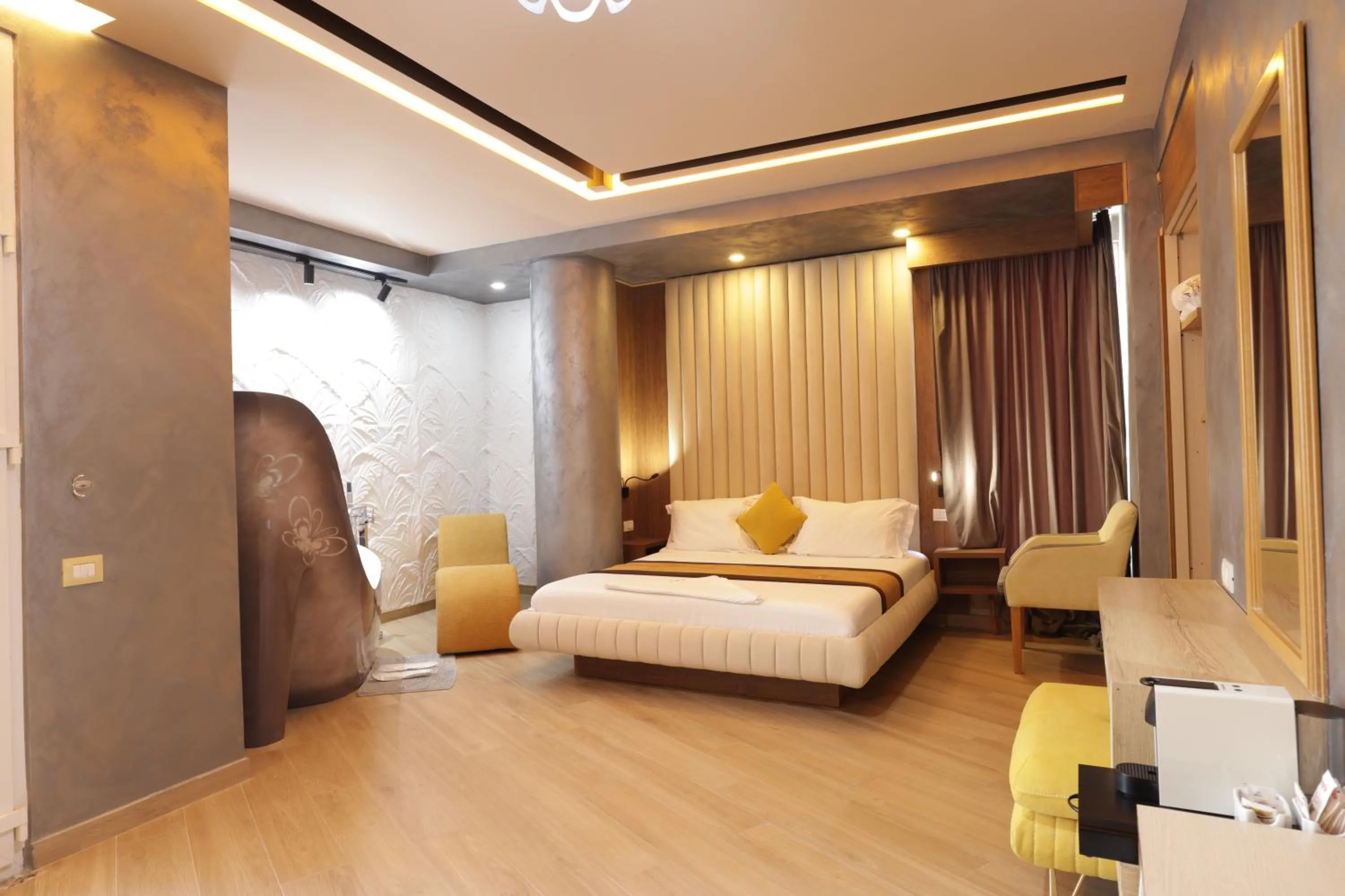 Bed in Vila One Beach Hotel