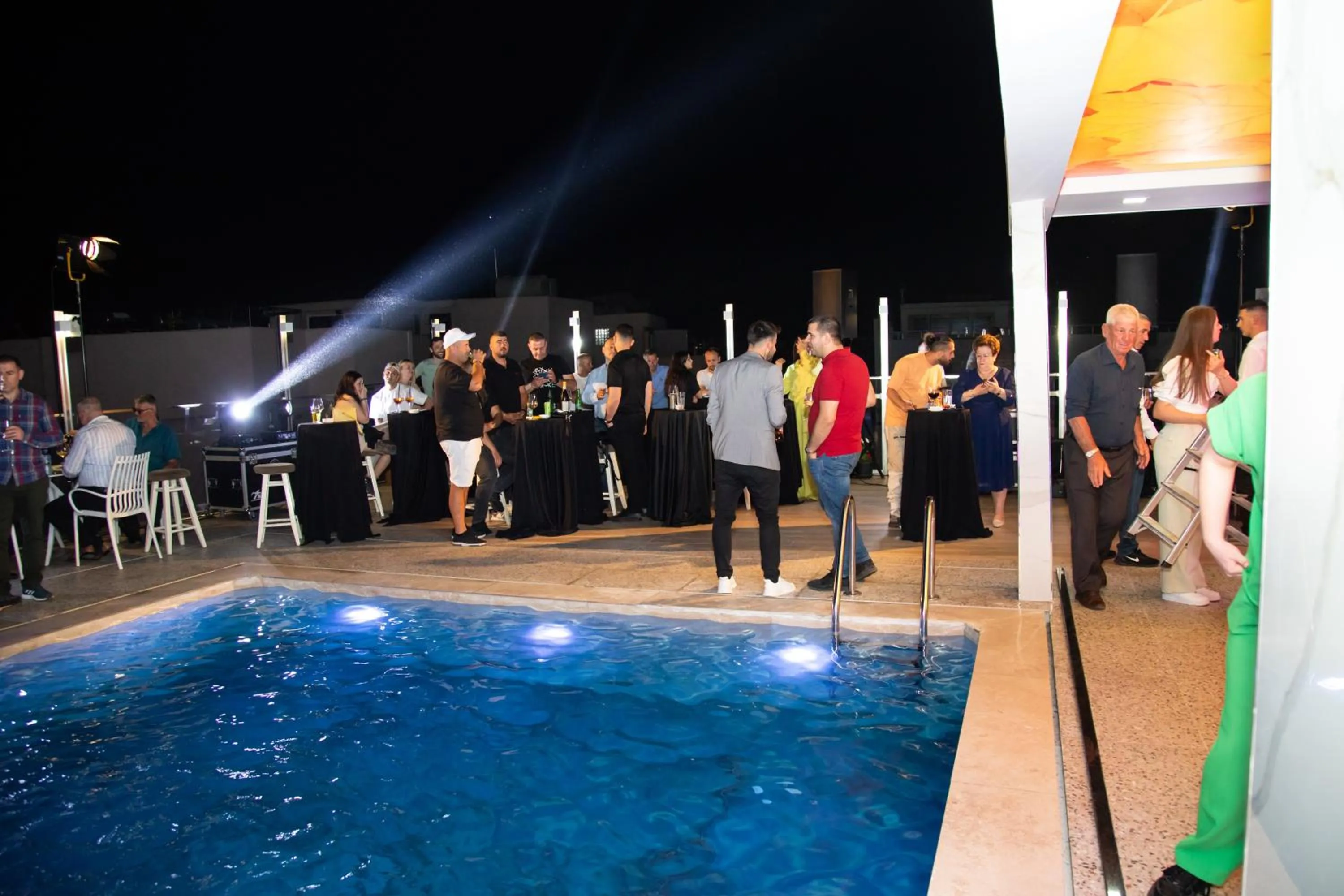 group of guests in Vila One Beach Hotel