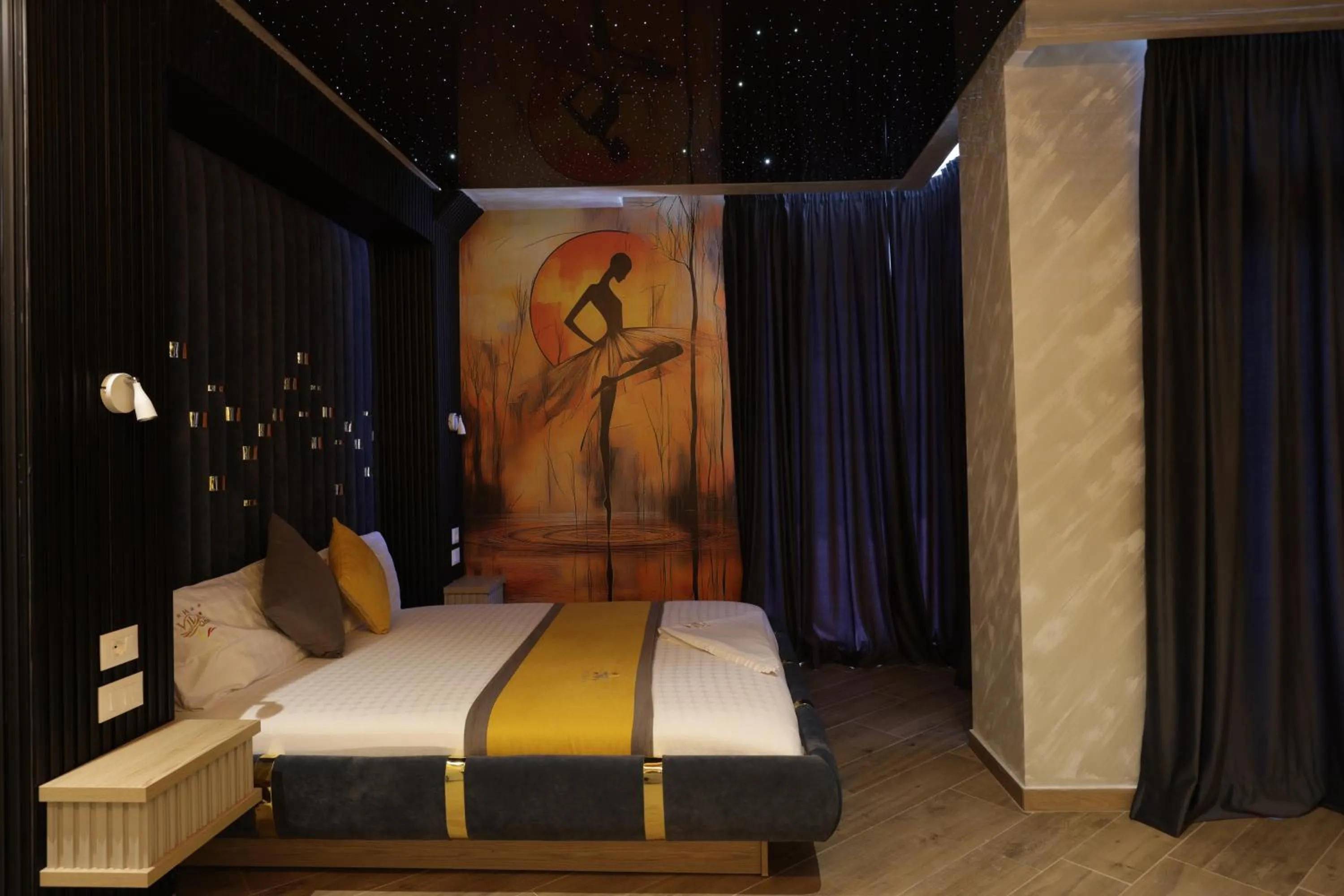 Bed in Vila One Beach Hotel