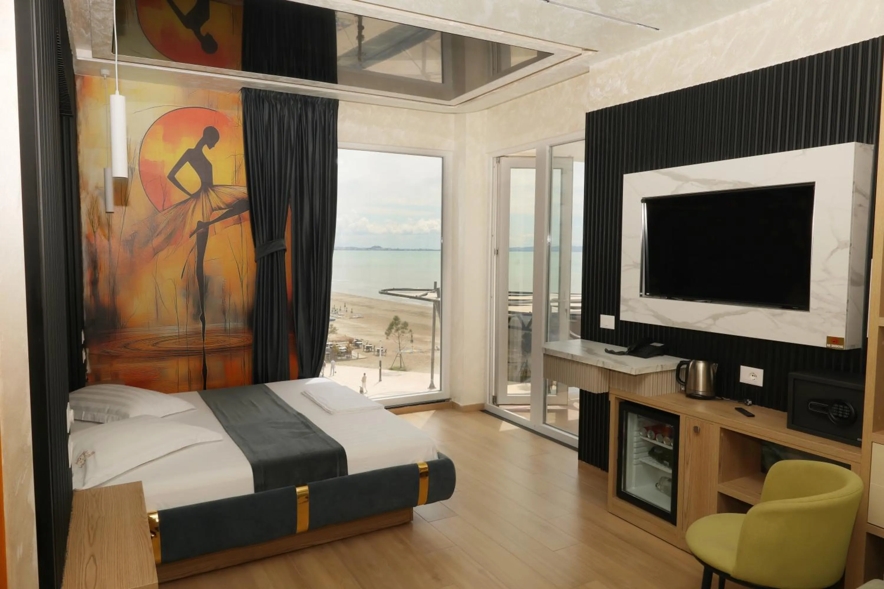 Bed in Vila One Beach Hotel