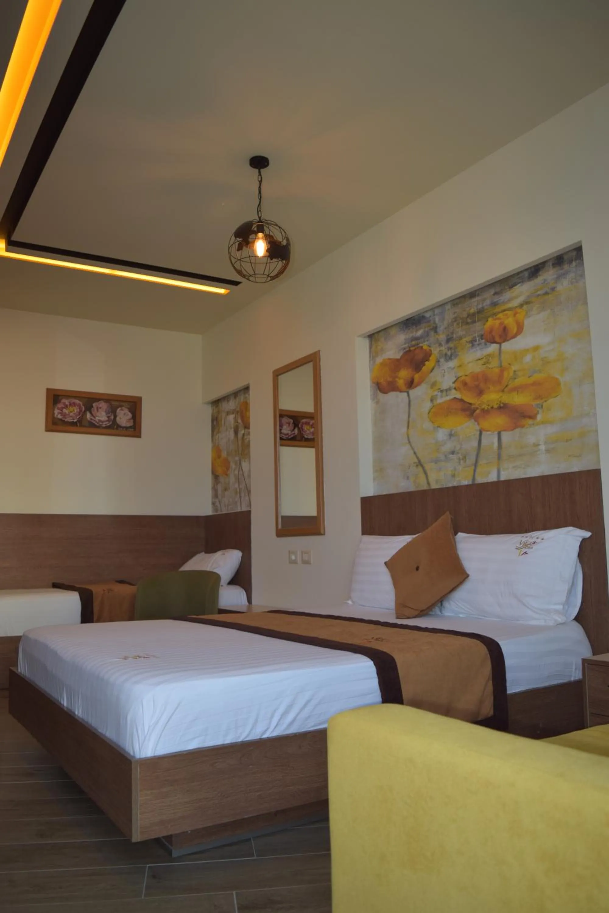 Bed in Vila One Beach Hotel