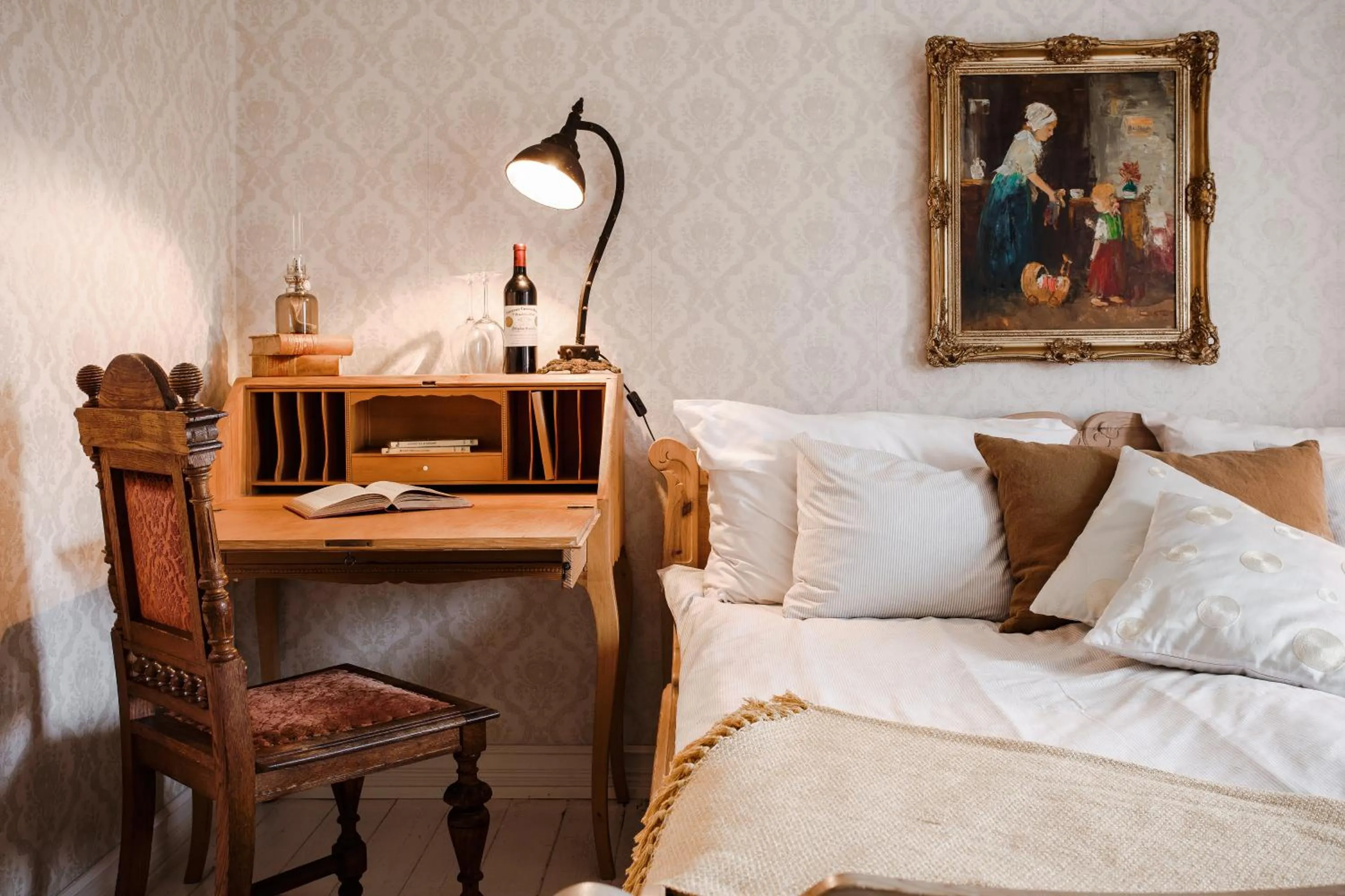 Bed in Grand Hotel Lysekil