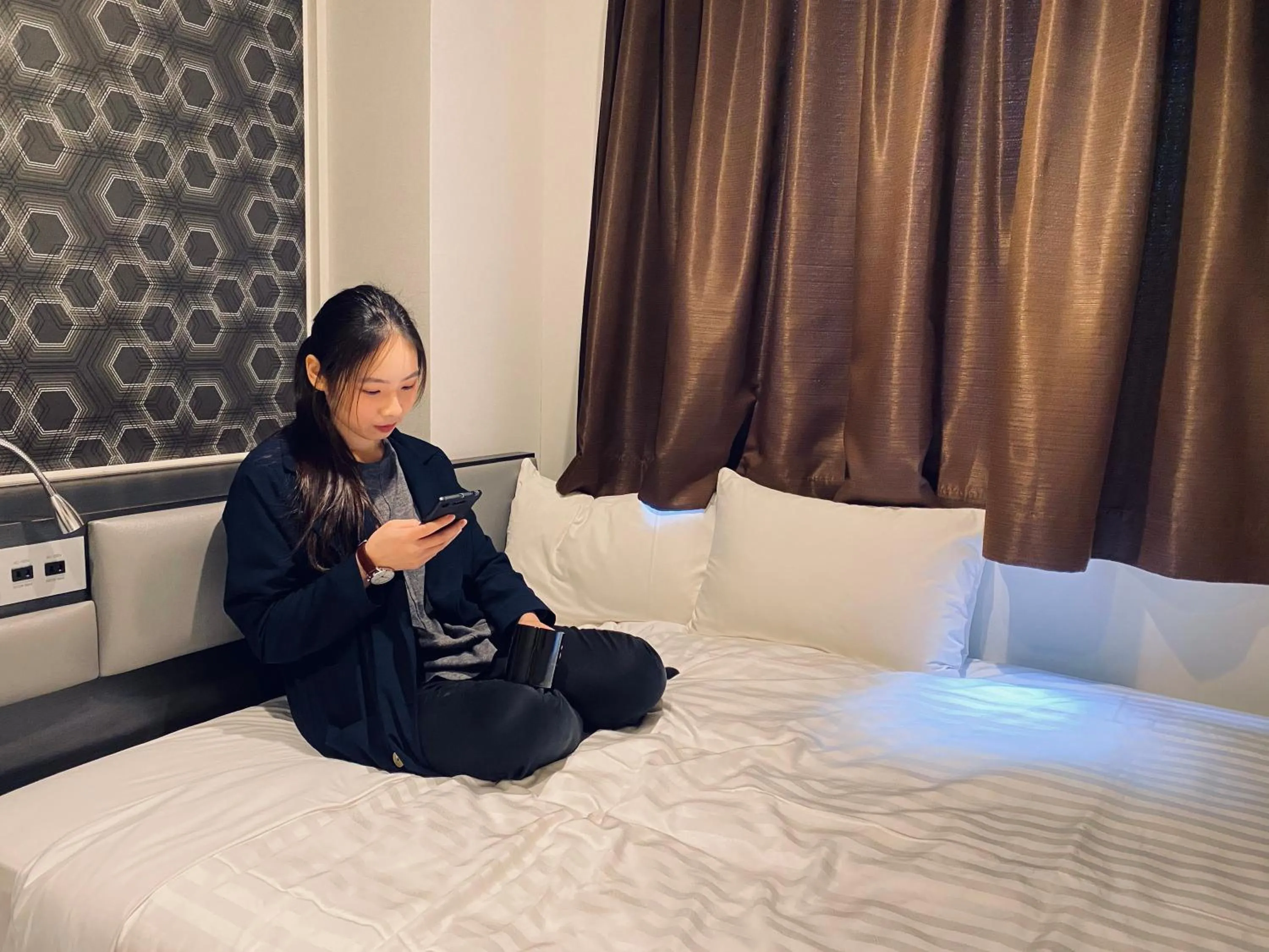 People, Bed in Hotel Hulaton Fukuokahakata