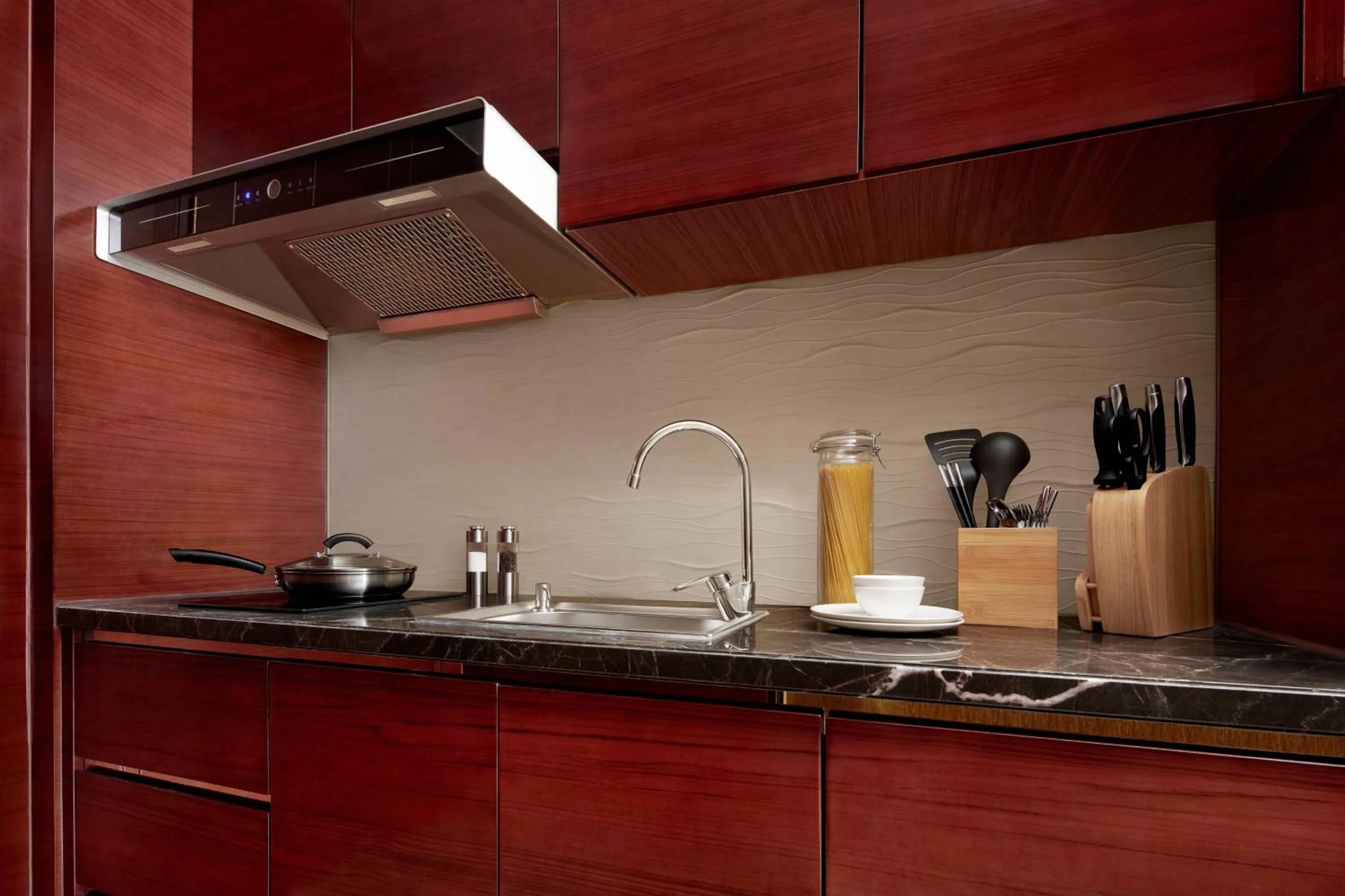 Kitchen or kitchenette in The International Trade City, Yiwu - Marriott Executive Apartments